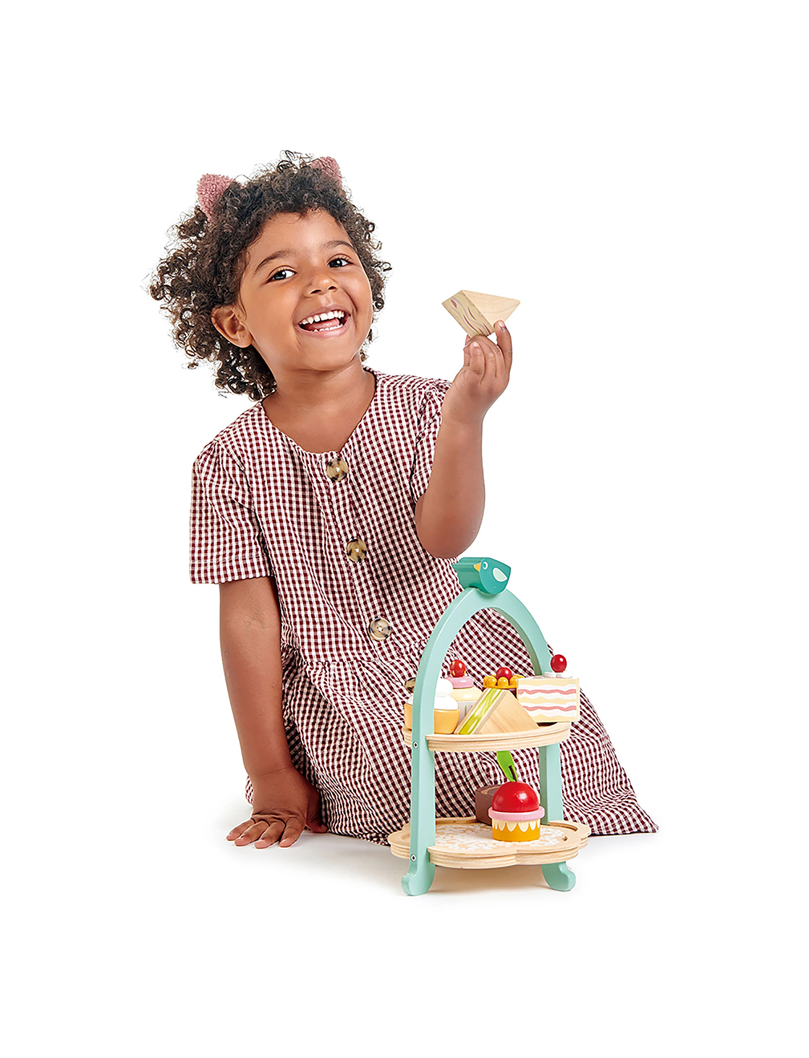 Tender Leaf - Mini Chef -  Afternoon Tea Stand - Birdie - leksaksmat & leksakstårtor - multi - 4