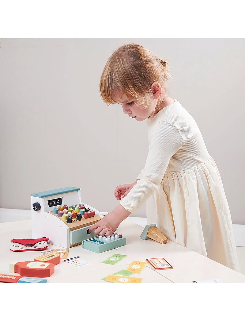 Tender Leaf - Till with Play Money - White - mänguasjade turuplats - green - 0