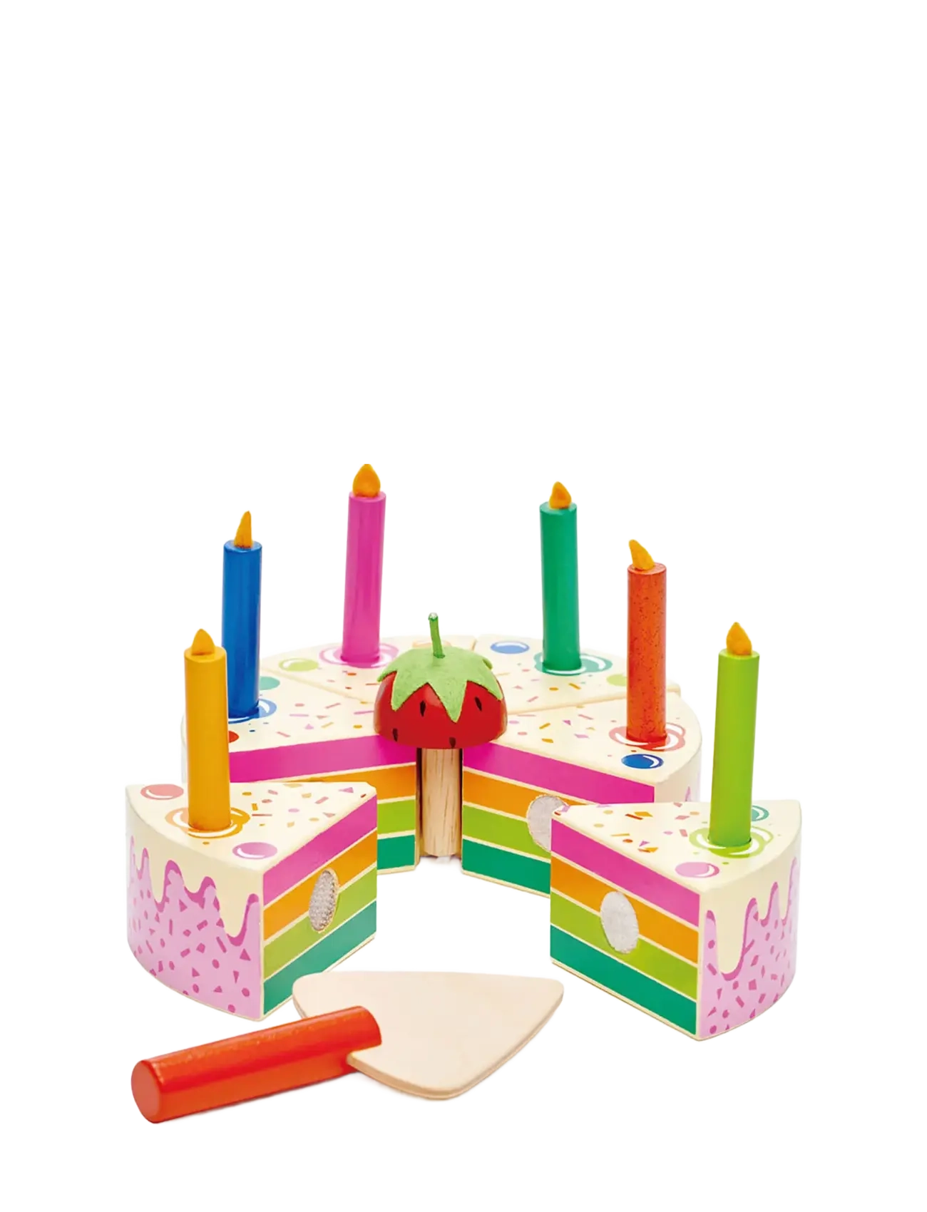Tender Leaf Birthday Cake - Rainbow - Legekøkkener & Tilbehør - MULTI / multi
