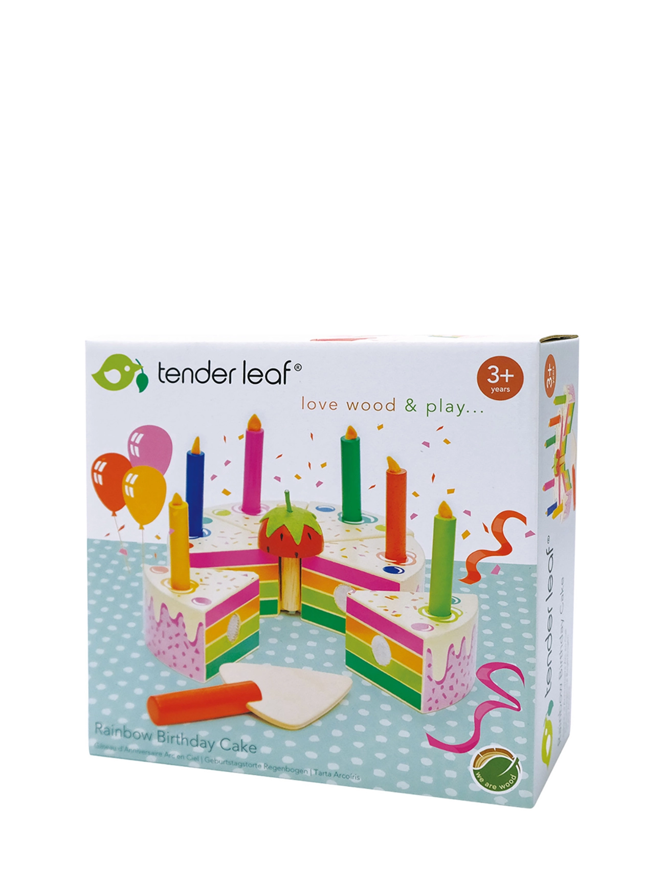 Tender Leaf - Birthday Cake - Rainbow - leksaksmat & leksakstårtor - multi - 2