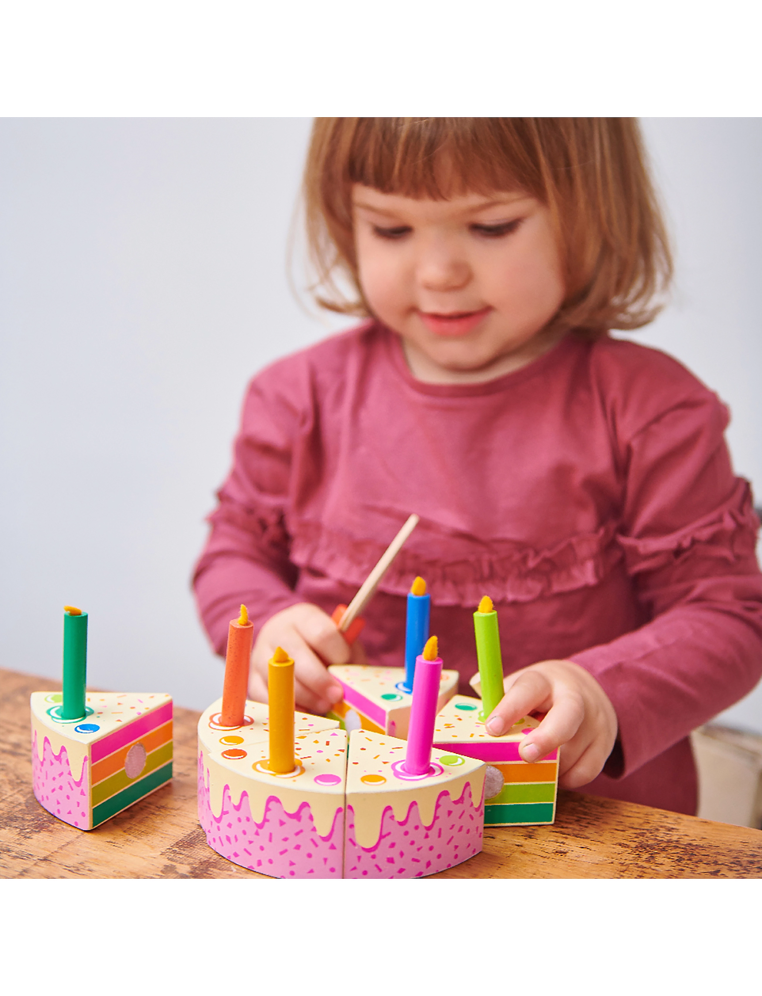 Tender Leaf Birthday Cake - Rainbow, One Size, Multi/patterned, Legetøjskøkken Og Tilbehør > Legetøjsmad Og -Kager, Børn