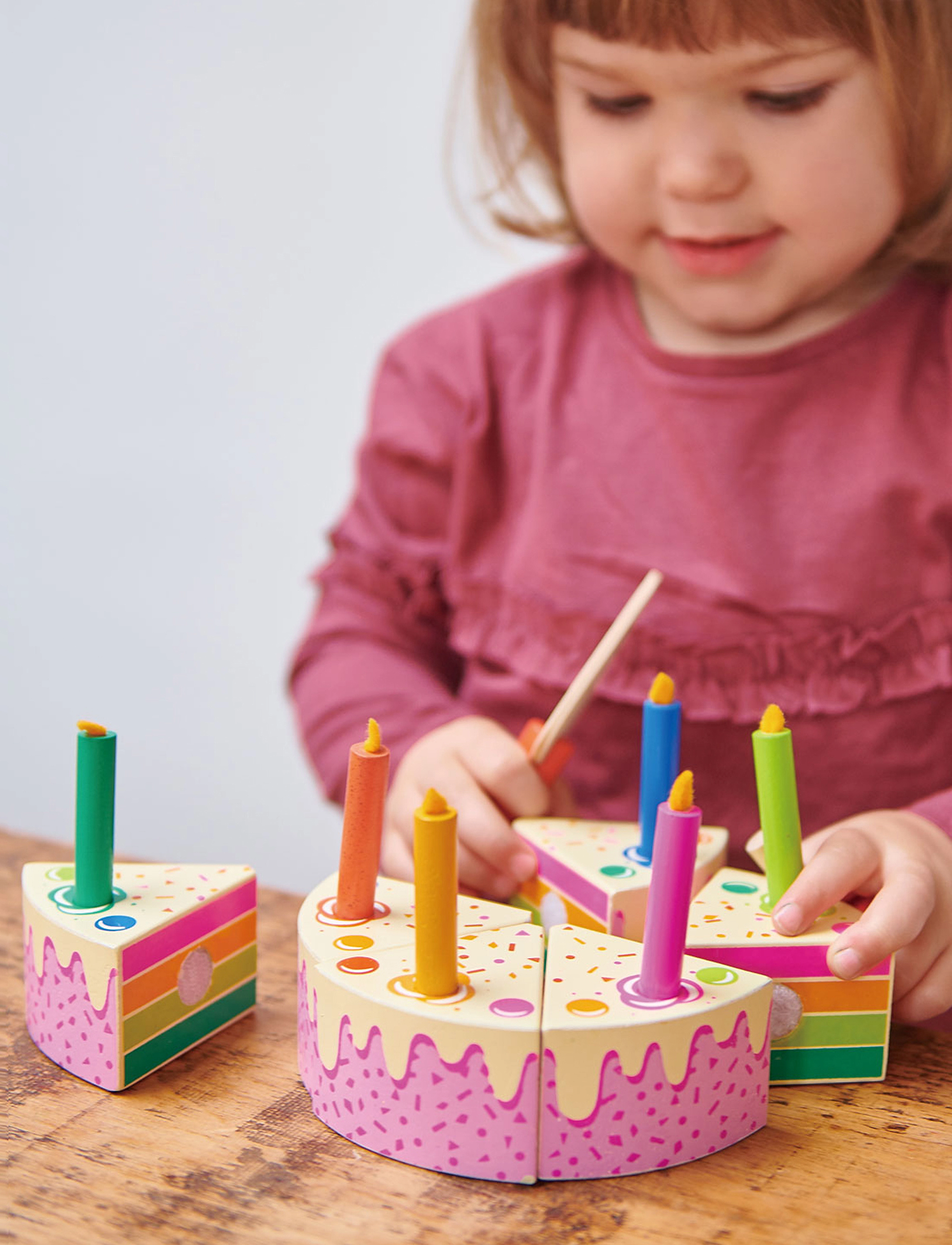 Tender Leaf - Birthday Cake - Rainbow - leksaksmat & leksakstårtor - multi - 3