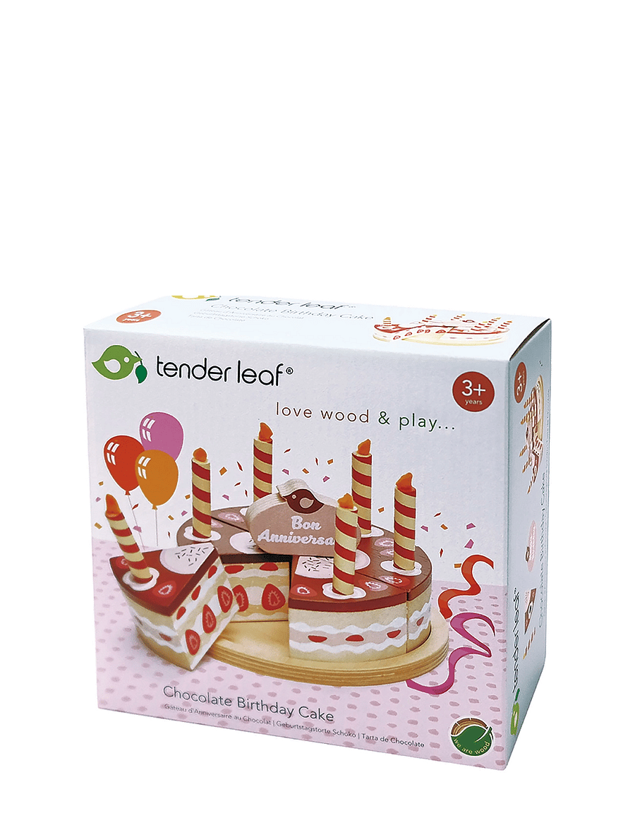 Tender Leaf - Birthday Cake - Chocolate - leksaksmat & leksakstårtor - multi - 3