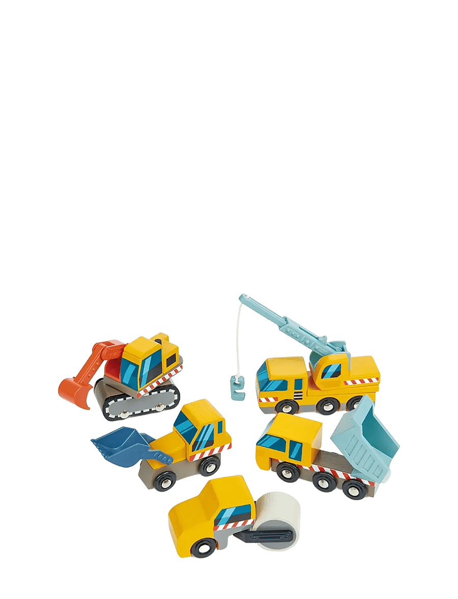 Tender Leaf - 5 Construction Vehicles - byggmaskiner - multi - 2