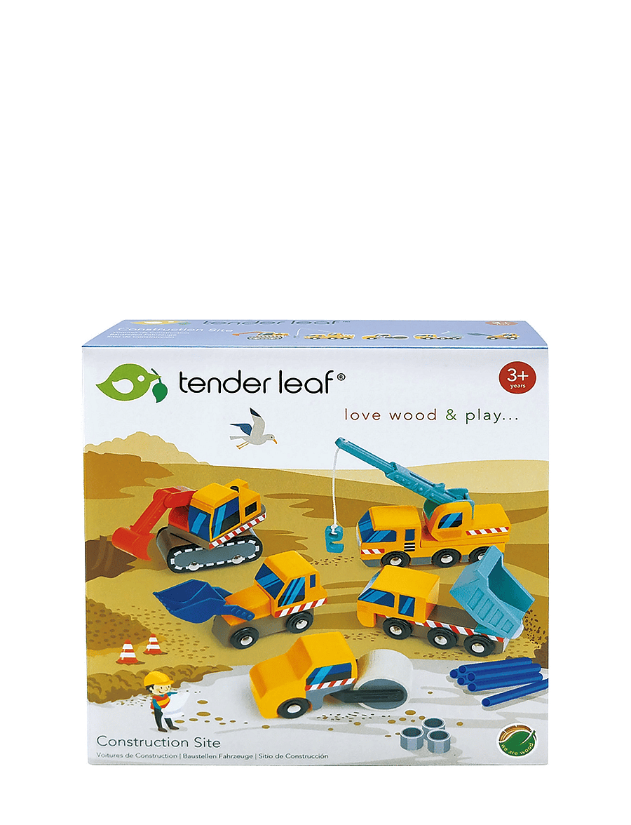Tender Leaf - 5 Construction Vehicles - byggmaskiner - multi - 3