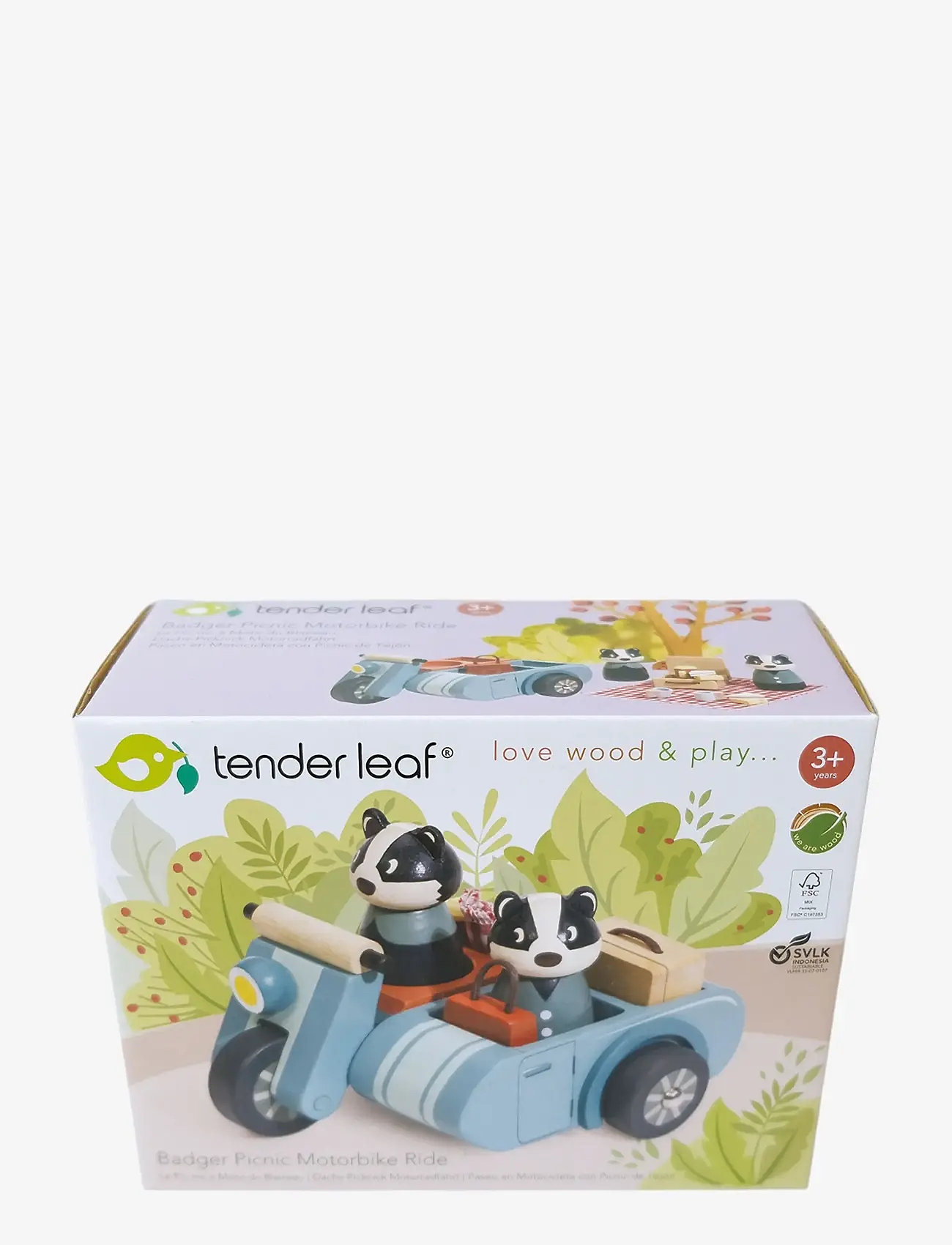 Tender Leaf - Badger Picnic Motorbike Ride - legesæt - blue - 3