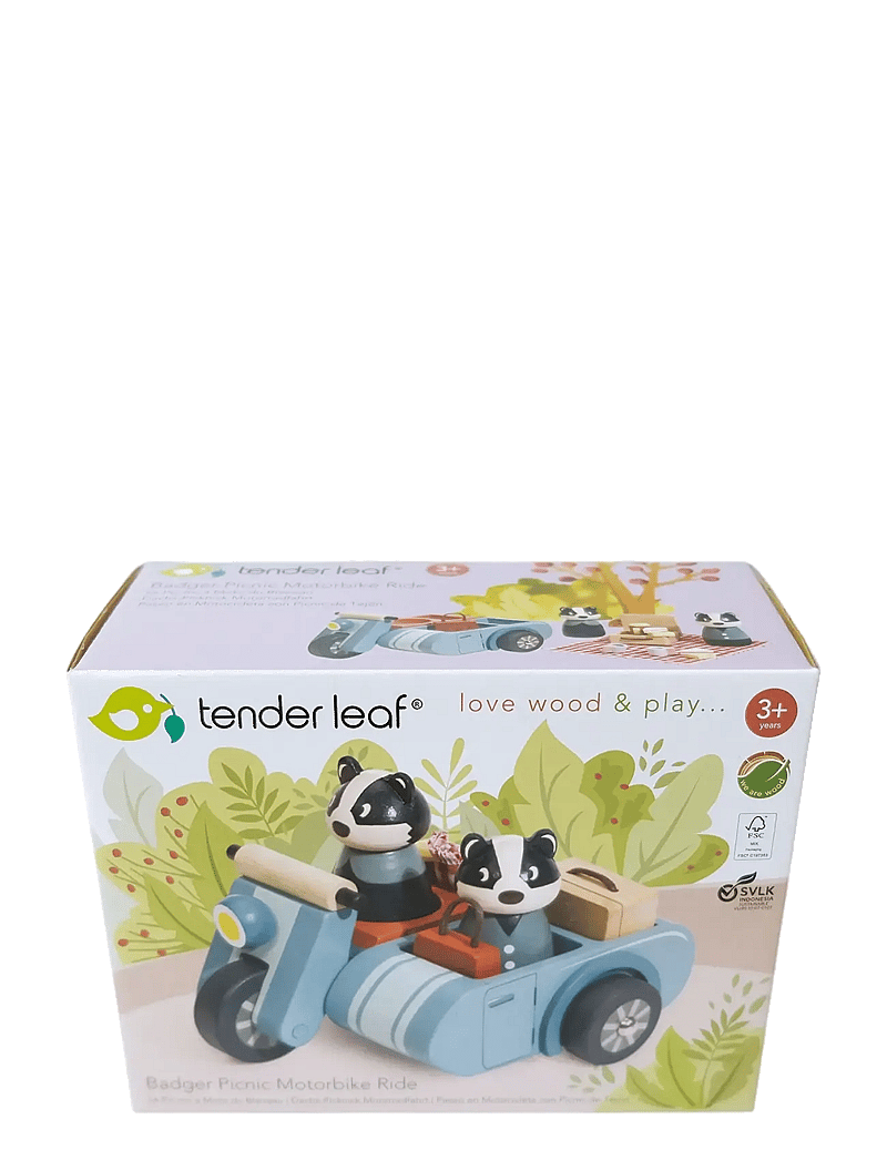 Tender Leaf - Badger Picnic Motorbike Ride - mängukomplektid - blue - 3
