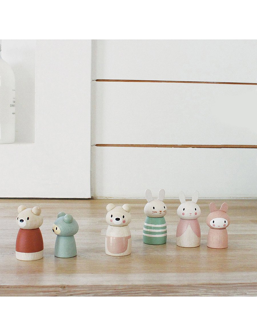 Tender Leaf - Bear Family - träfigurer - multi - 3