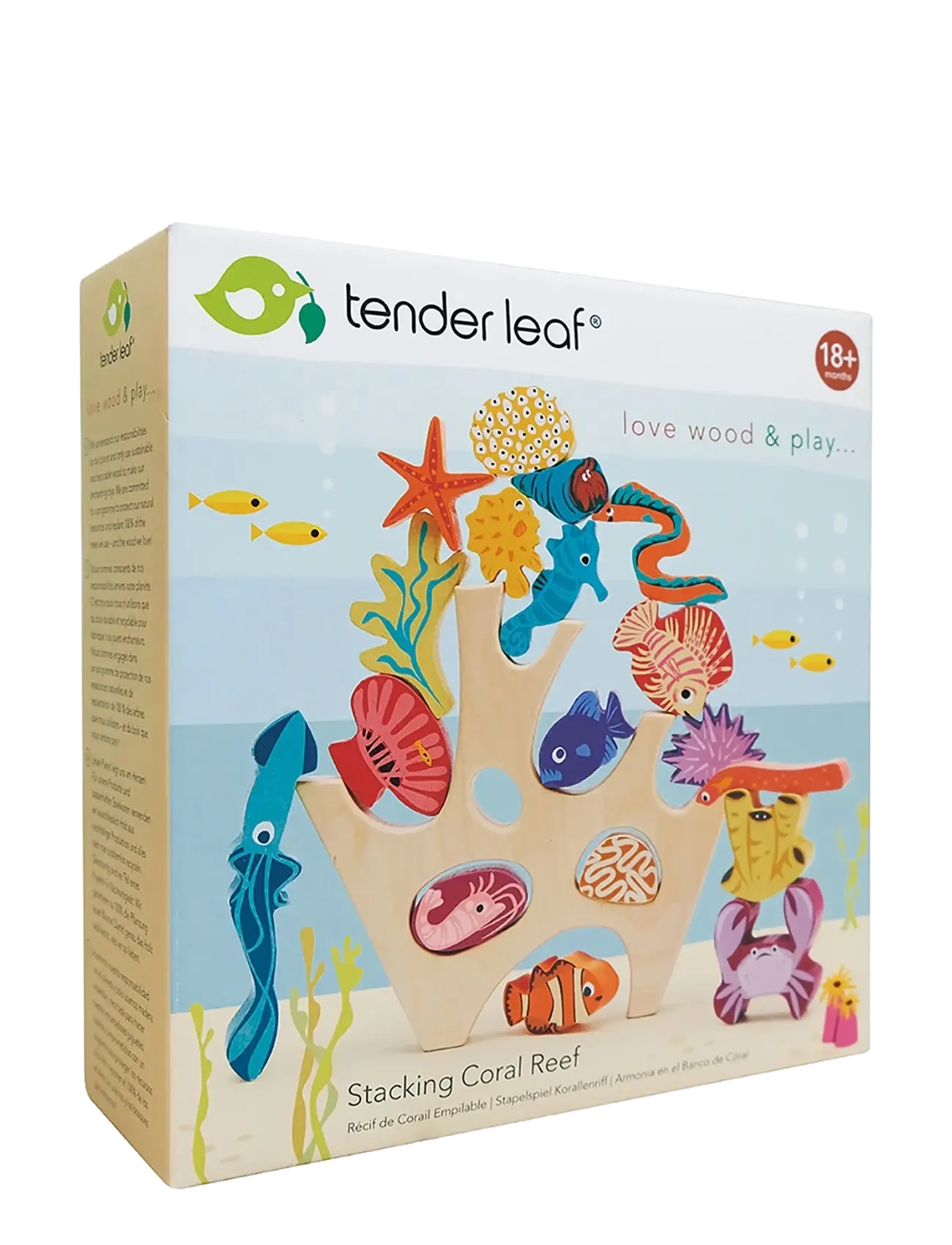 Tender Leaf - Stacking Coral Reef - stapelbara klossar - multi - 3