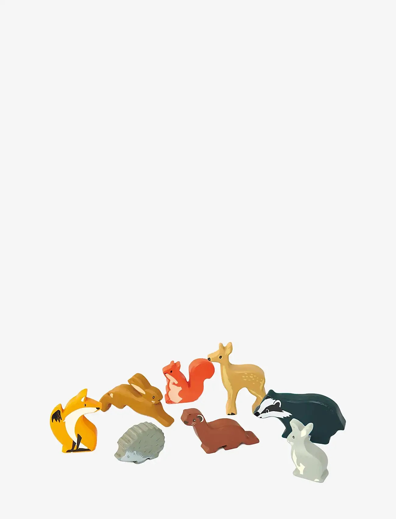 Tender Leaf - Display Shelf with 8 Wooden Animals - Woodlands - legesæt - multi - 2
