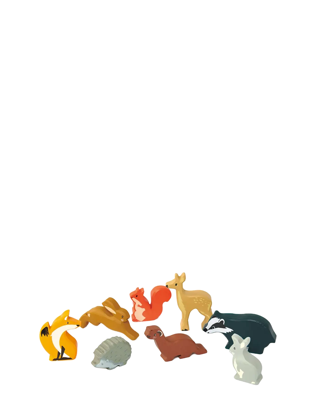 Tender Leaf - Display Shelf with 8 Wooden Animals - Woodlands - lekset - multi - 2