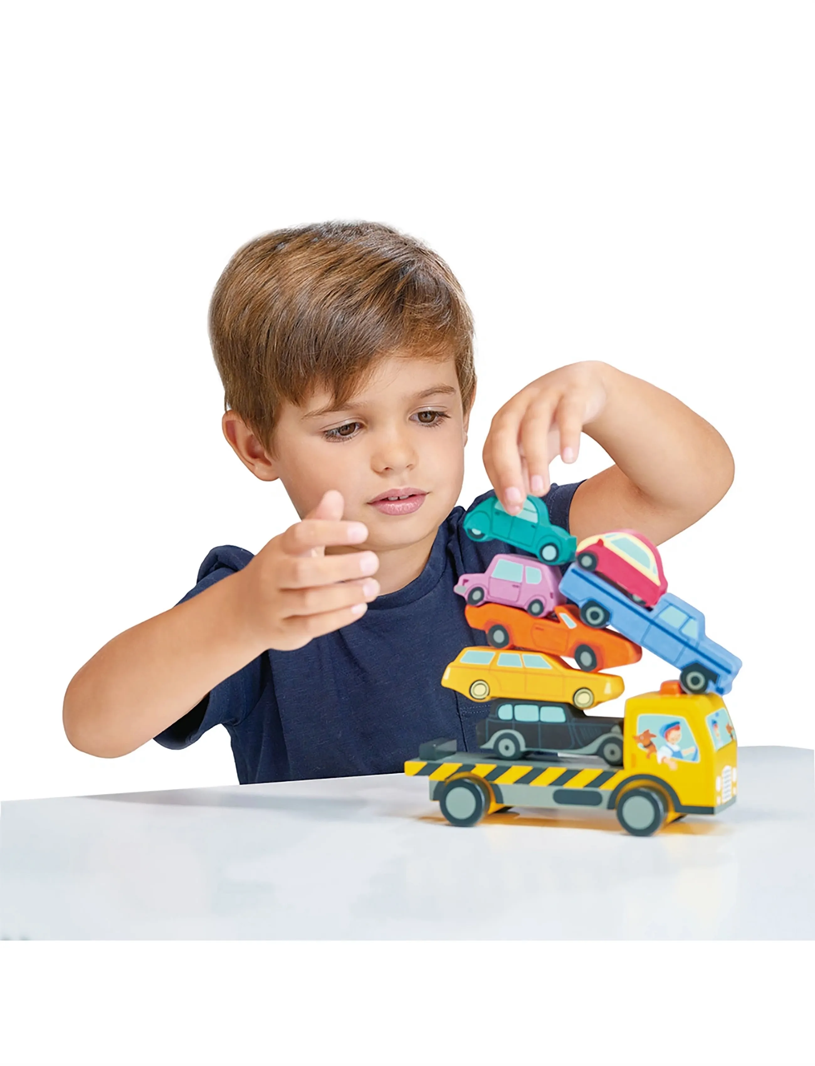 Tender Leaf Stacking Cars Recovery Truck, Børn, Trucks, Multi/mønstret, Str: ONE SIZE