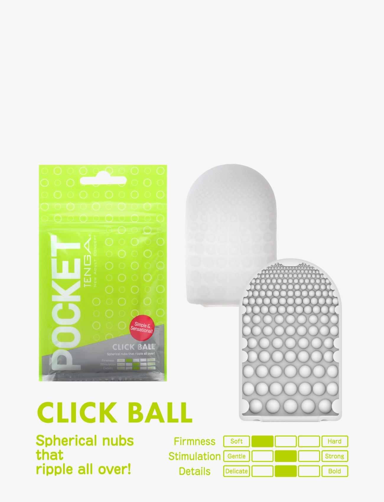 Tenga - Tenga Pocket Click Ball - penispumpar & penisringar - no color - 1