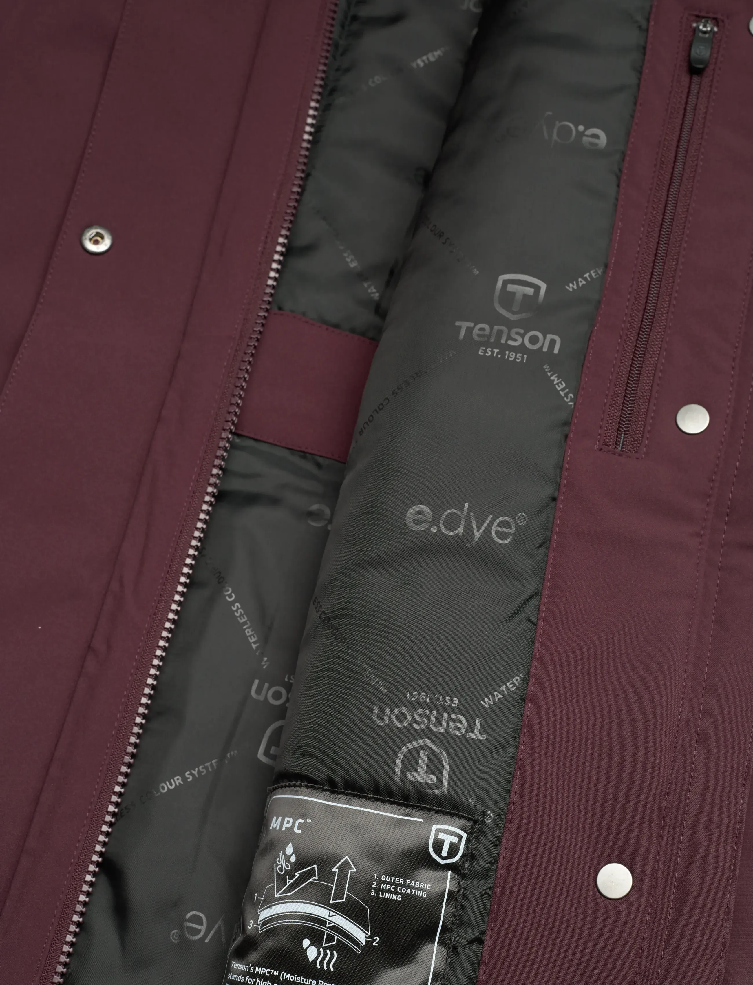 Tenson - Eve Jacket Women - friluftsjackor - aubergine - 5