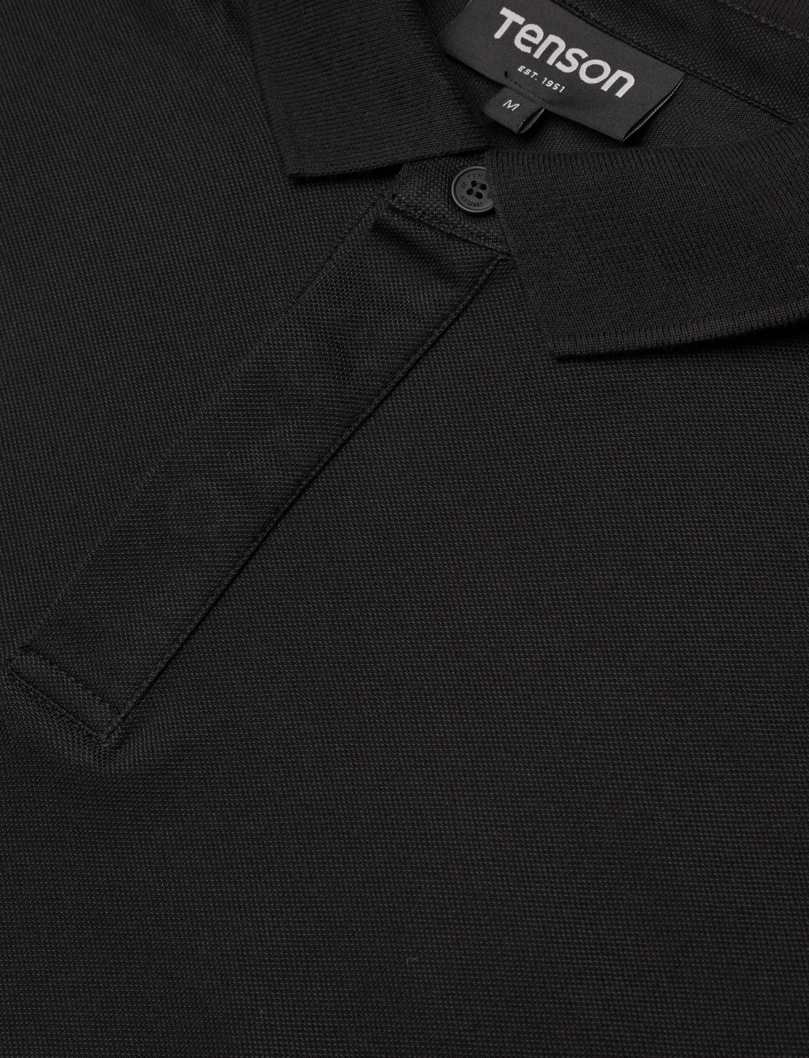 Tenson - TXlite Tri-Blend Polo Men - kortærmede poloer - black - 2