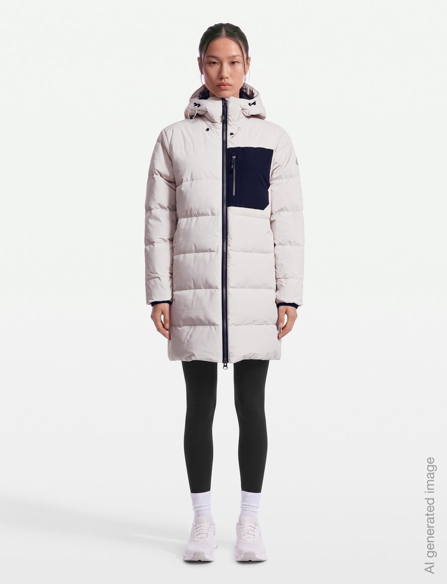 Tenson - Dundas Down Parka W - winter jackets - light beige - 0