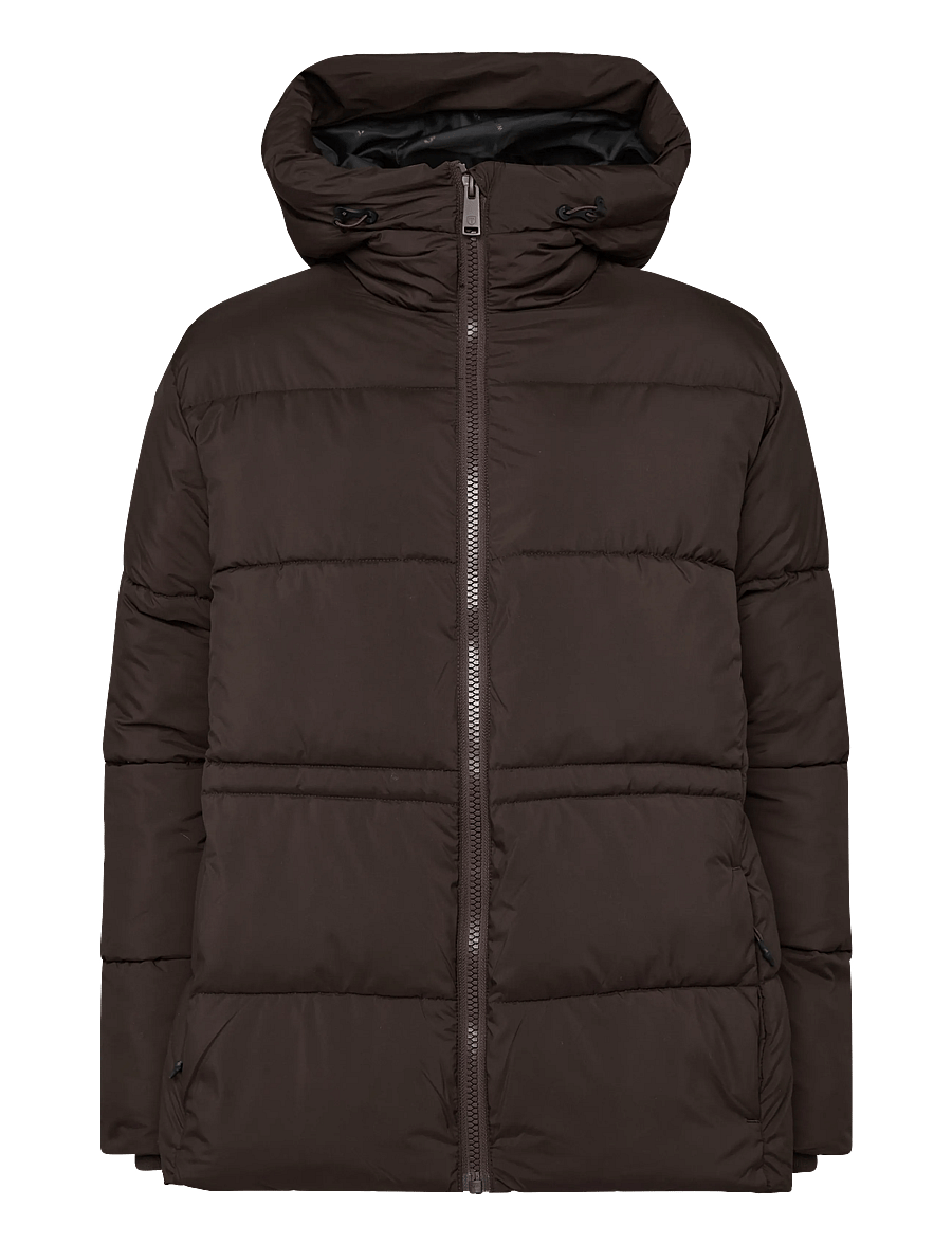 Tenson - Laurel Puffer Jacket W - winter jacket - dark brown - 0