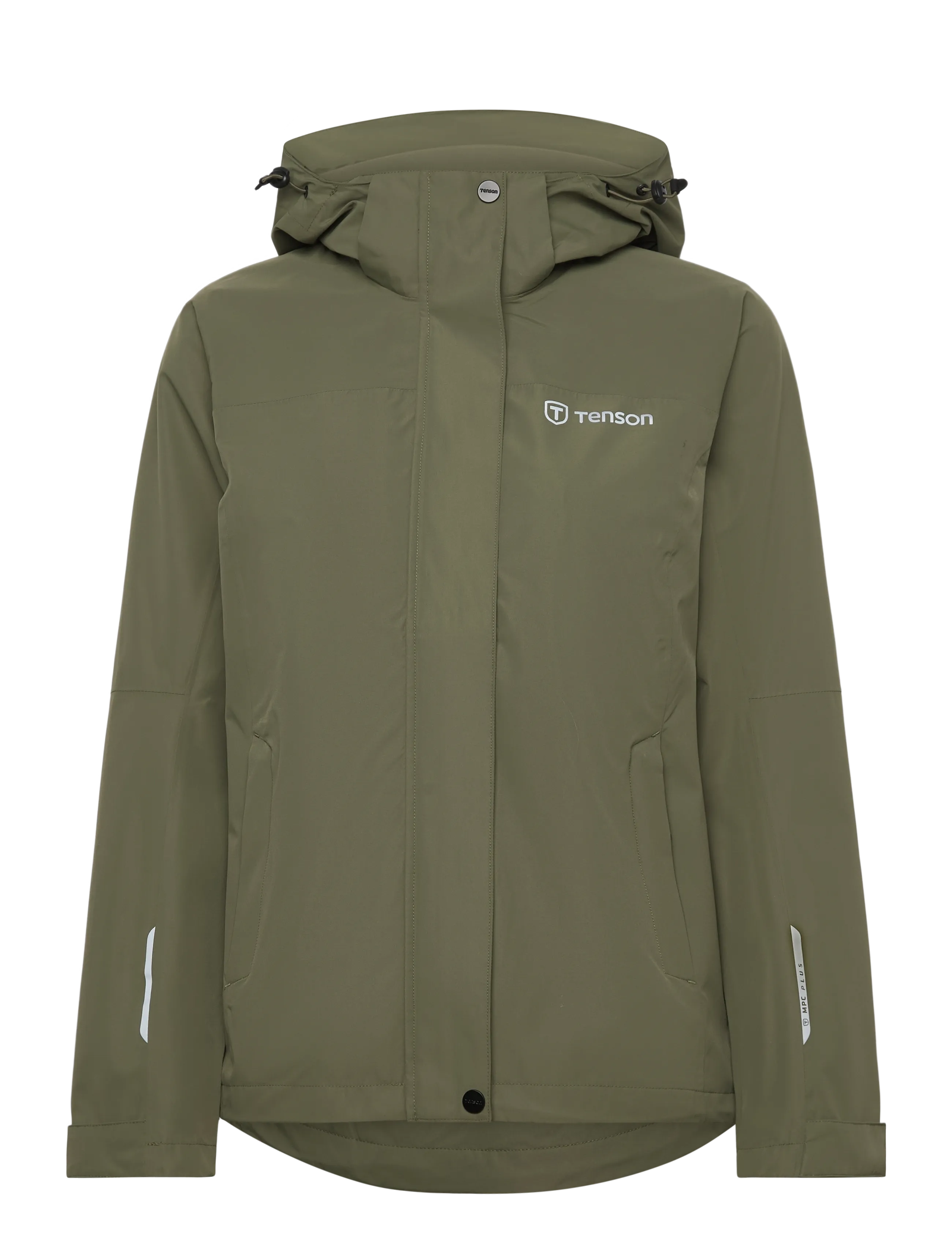 Tenson Melville Jacket Woman, Kvinder, Outdoor Jakke Med Hætte, Kakigrøn, Str: S