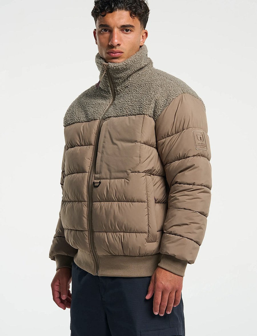 Tenson - Kenun Hybrid Jacket M - down jackets - taupe - 0