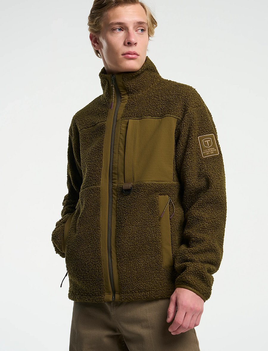 Tenson - Camper Pile M - fleece og mellemlag - dark olive - 0