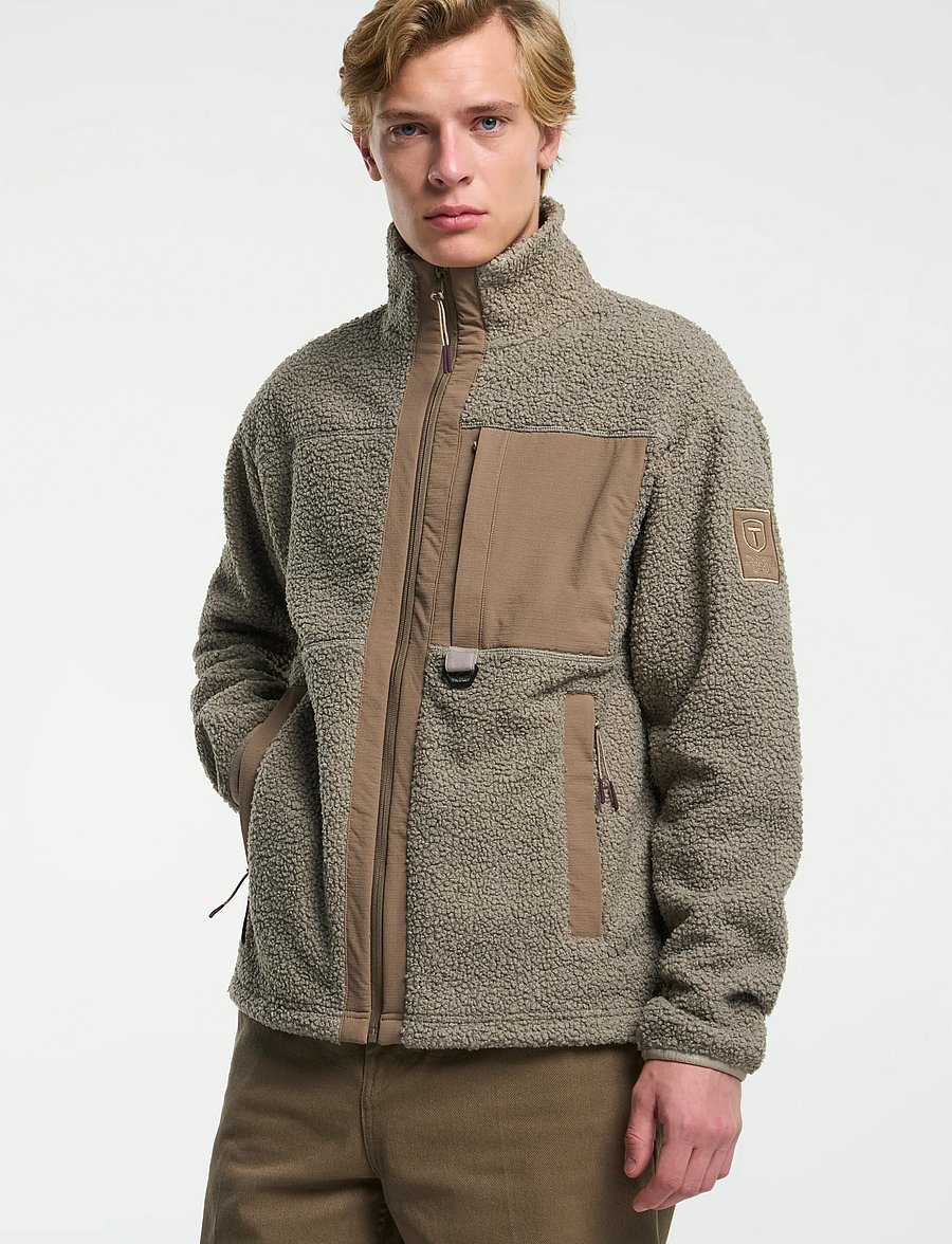 Tenson - Camper Pile M - fleece & midlayer - taupe - 0