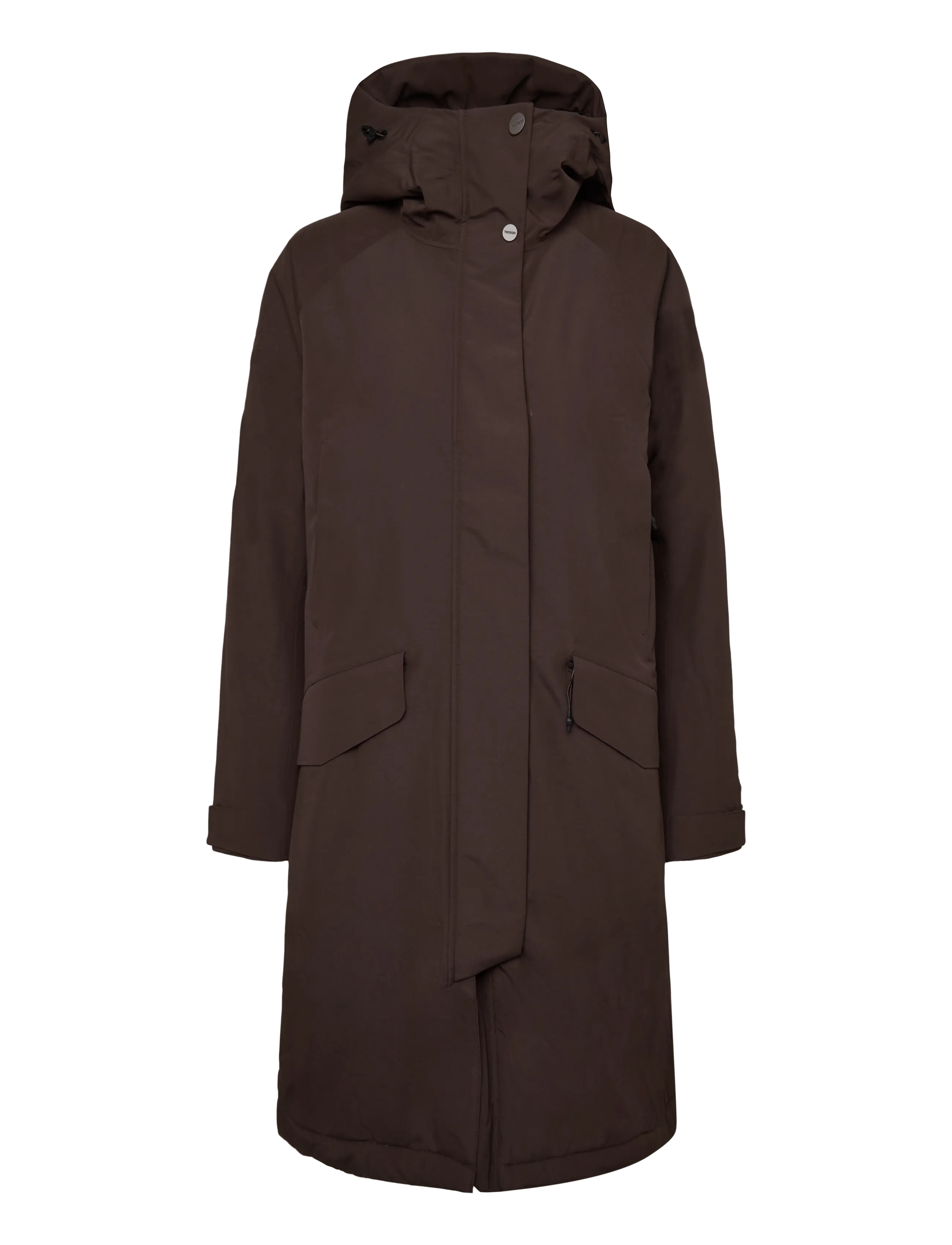 Tenson Aurelia Parka W - Overtøj - DARK BROWN / brown