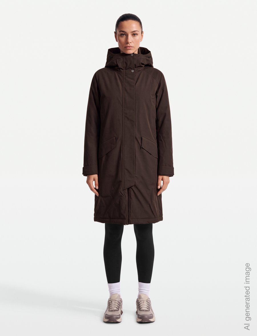 Tenson - Aurelia Parka W - joped - dark brown - 0