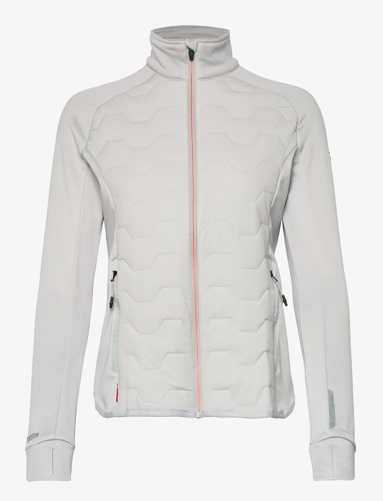 Tenson - TXlite Hybrid Midlayer Zip Woman - mid layer jackets - light grey - 0