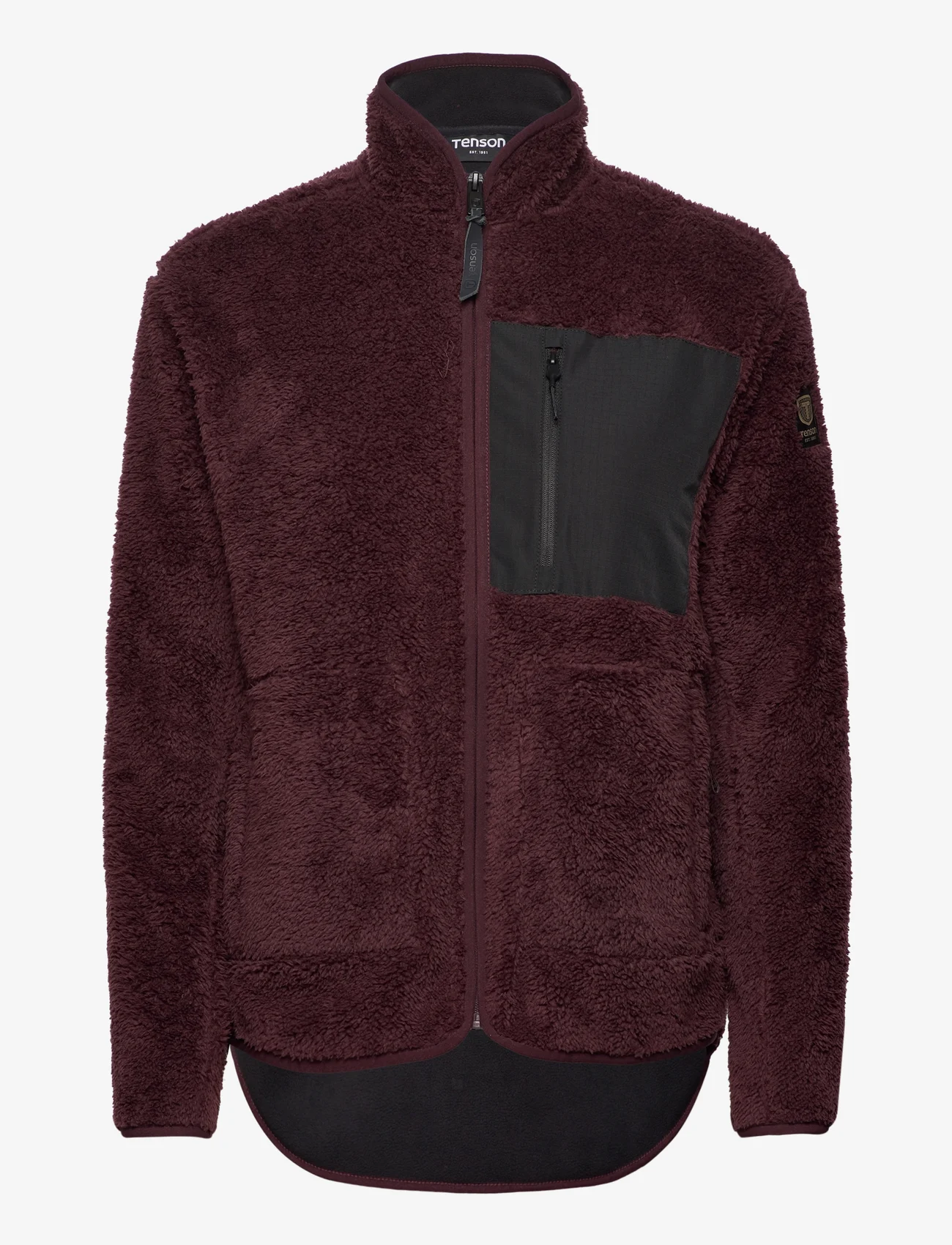 Tenson - Thermal Pile Zip Jacket - mid layer jackets - wine - 0