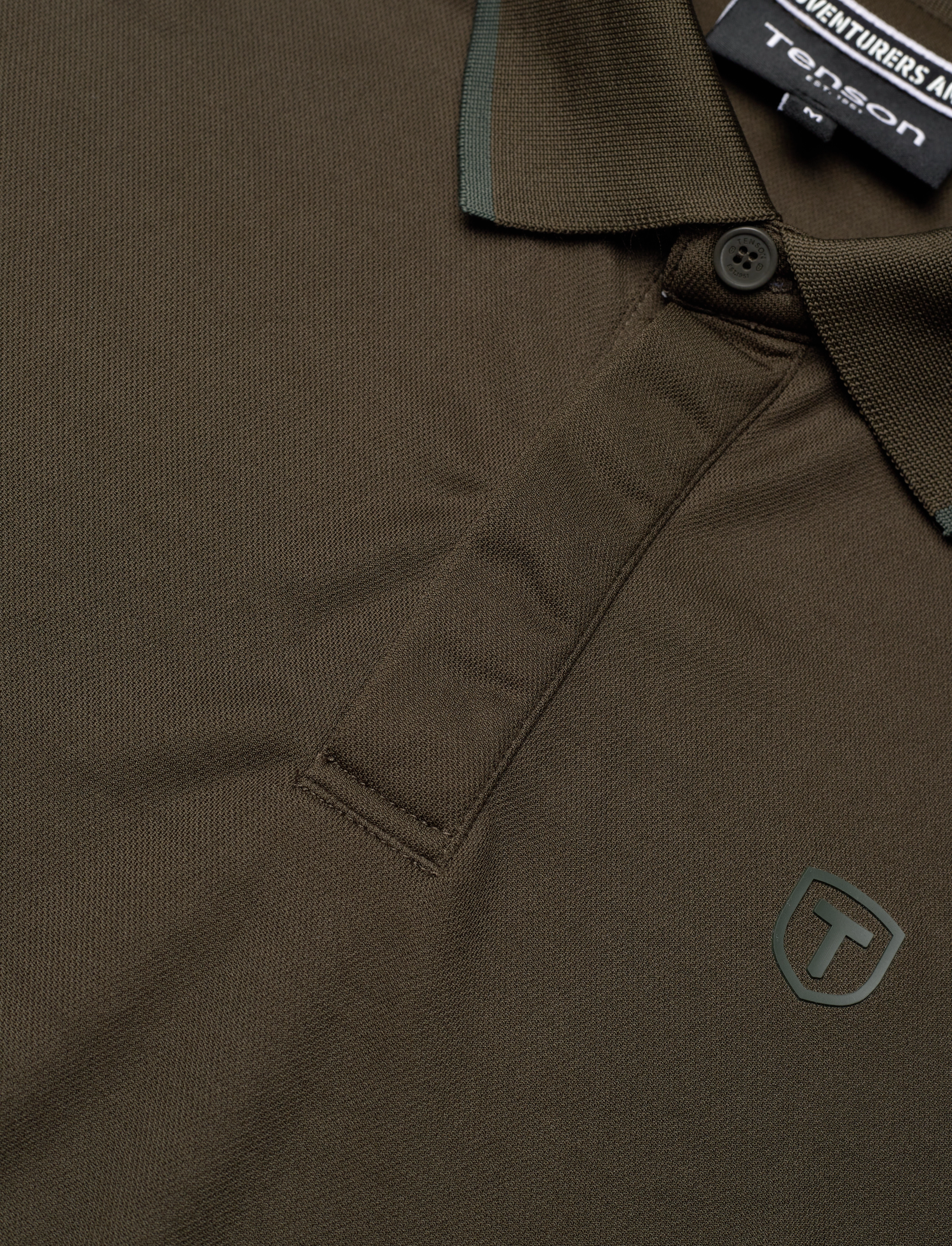 Tenson - FUNCTIONAL QD POLO M - dark olive - 2