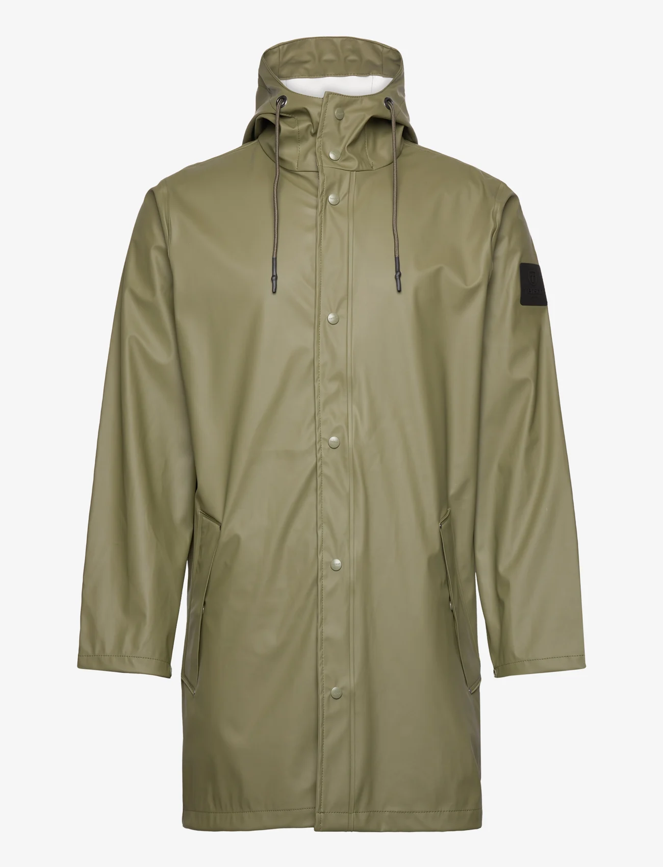 Tenson - Apelviken PU Coat M - rain coats - olive - 0
