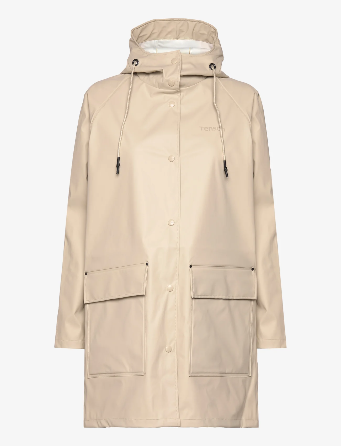 Tenson - Compass Rain Coat W - płaszcze przeciwdeszczowe - light beige - 0