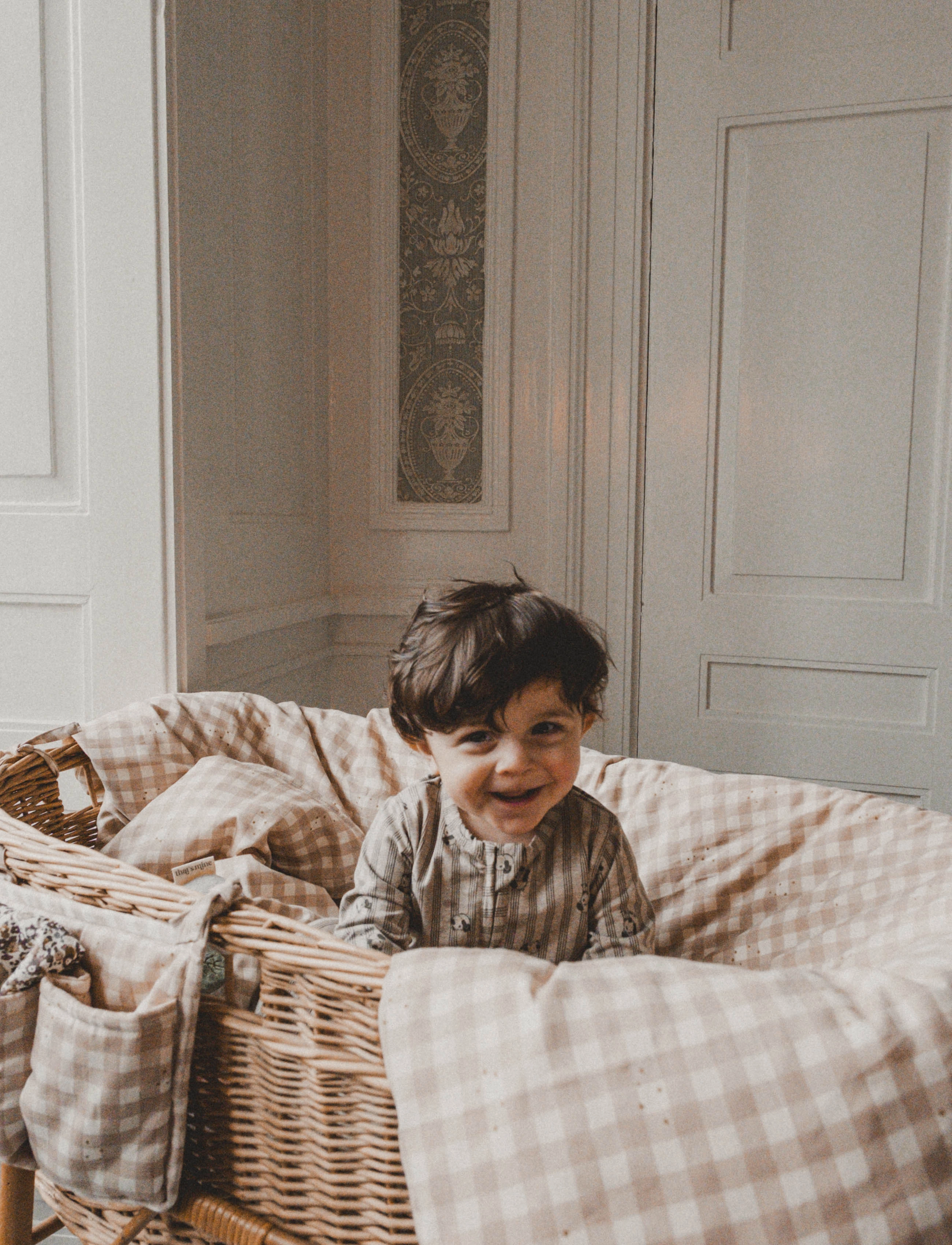 That's Mine - Levi bedding - sengesæt - stardust check beige - 4