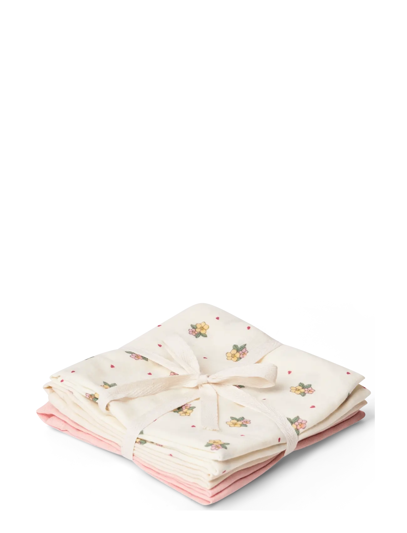 That's Mine Bora muslin cloth 3-pack - Beebitooted - SWEETHEART PETALS / cream