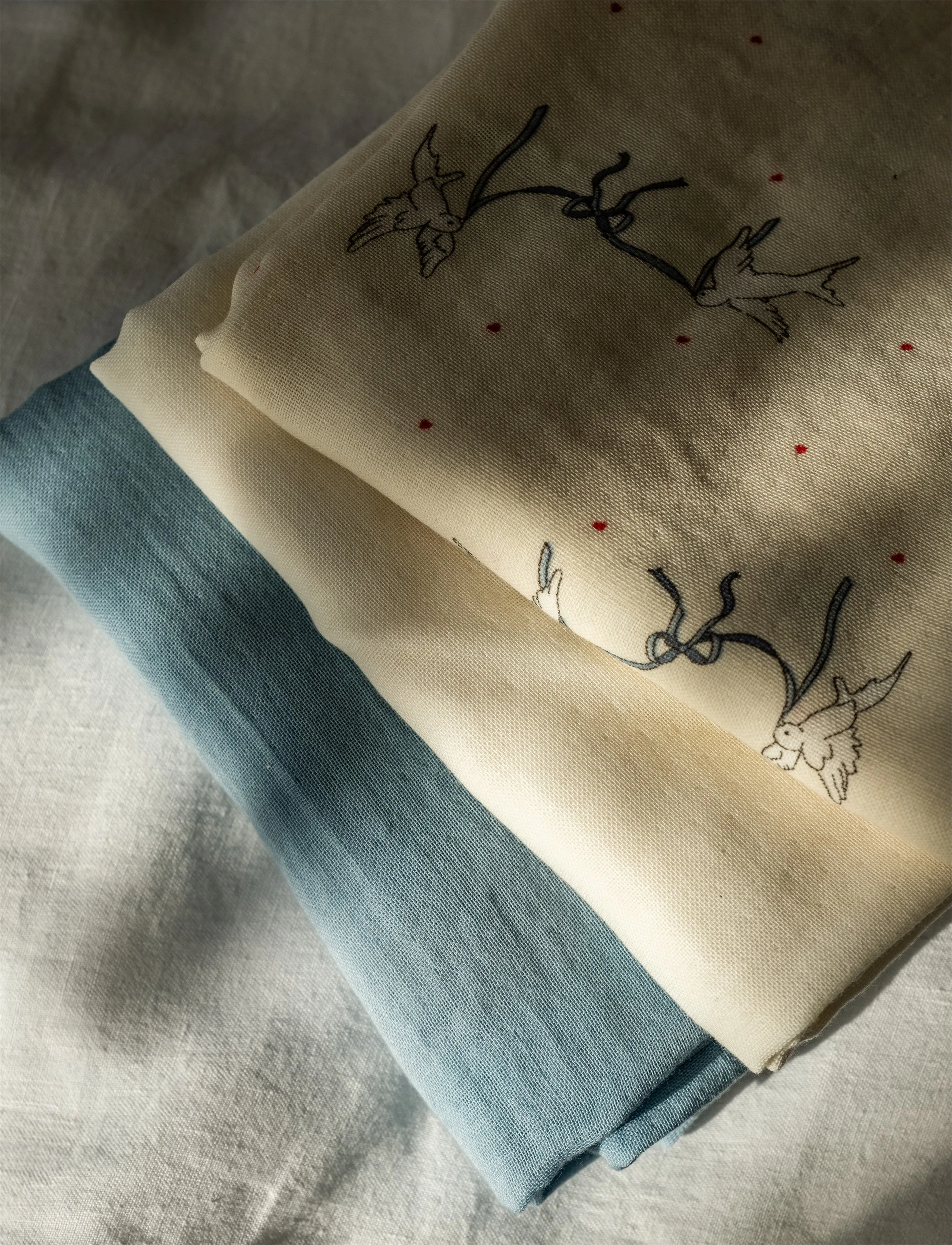 That's Mine Bora Muslin Cloth 3-Pack, One Size, Muslins, Creme - Cloths, Kinder