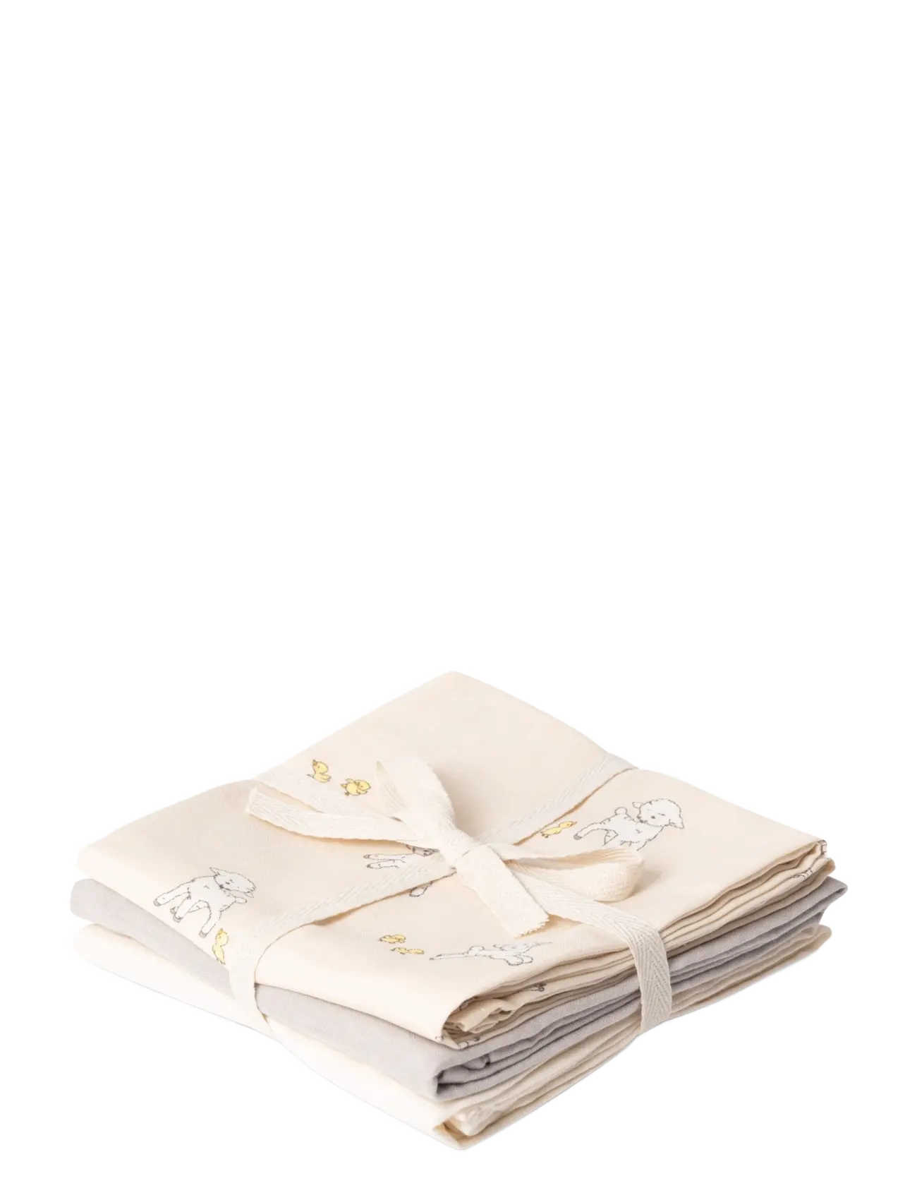 That's Mine Bora muslin cloth 3-pack - Muslin blankets - TINY FRIENDS / cream