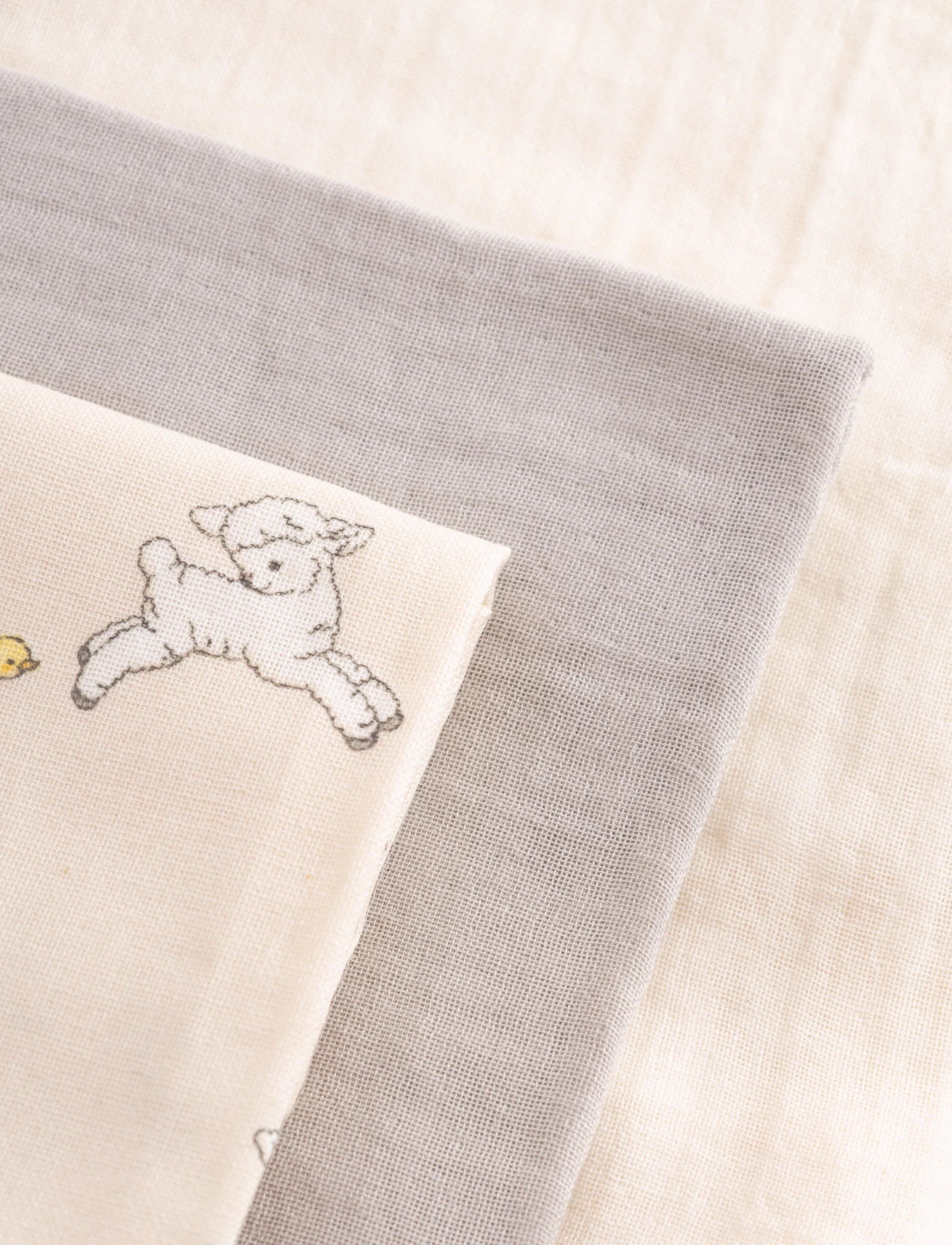 That's Mine Bora Muslin Cloth 3-Pack, One Size, Muslins, Creme - Cloths, Kinder