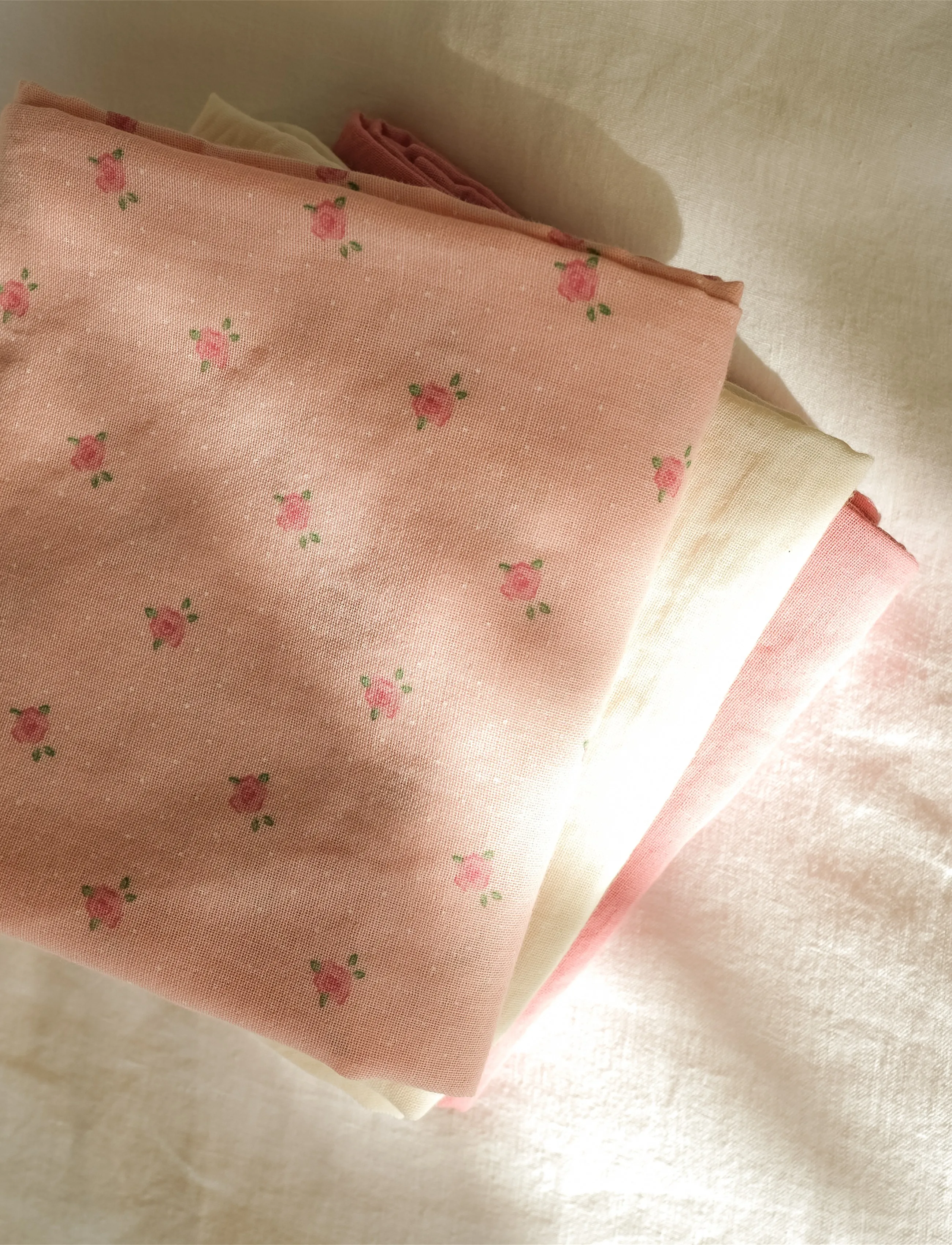 That's Mine Bora Muslin Cloth 3-Pack, One Size, Muslins, Rosa - Cloths, Kinder