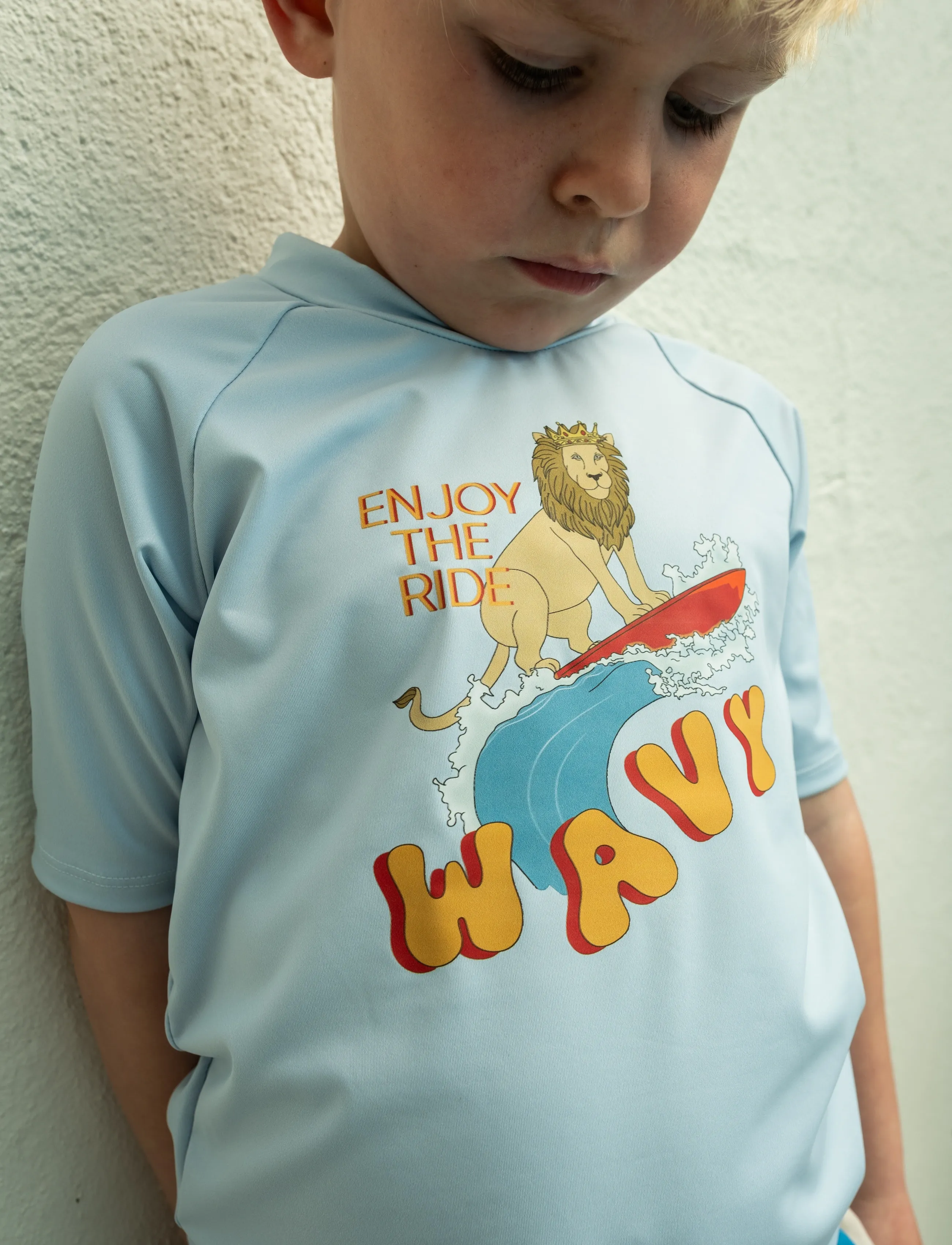 That's Mine Sami swim t-shirt - Bademode - WAVY LION / blue