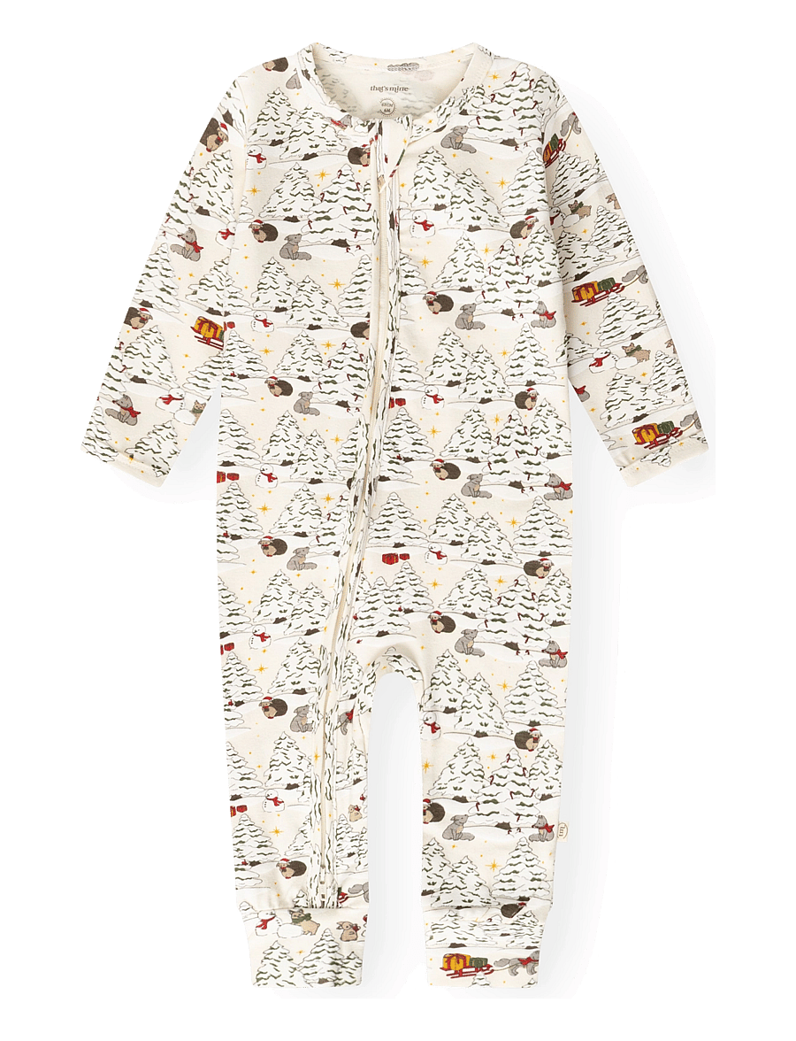 That's Mine - Elliotte onesie - schlafoveralls - merry little forest - 1