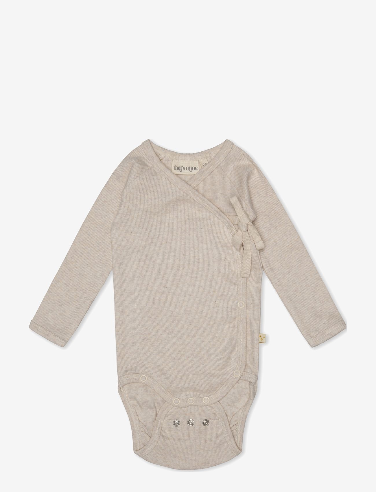 That's Mine - Becca wrap bodystocking - einföld langerma samfella - light brown melange - 1