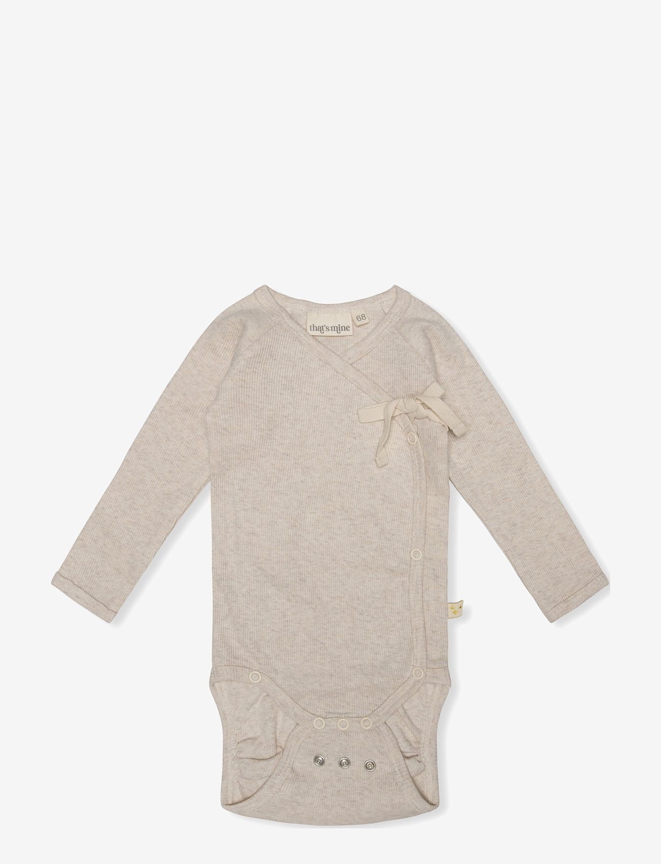 That's Mine - Becca wrap bodystocking - einföld langerma samfella - light brown melange - 2