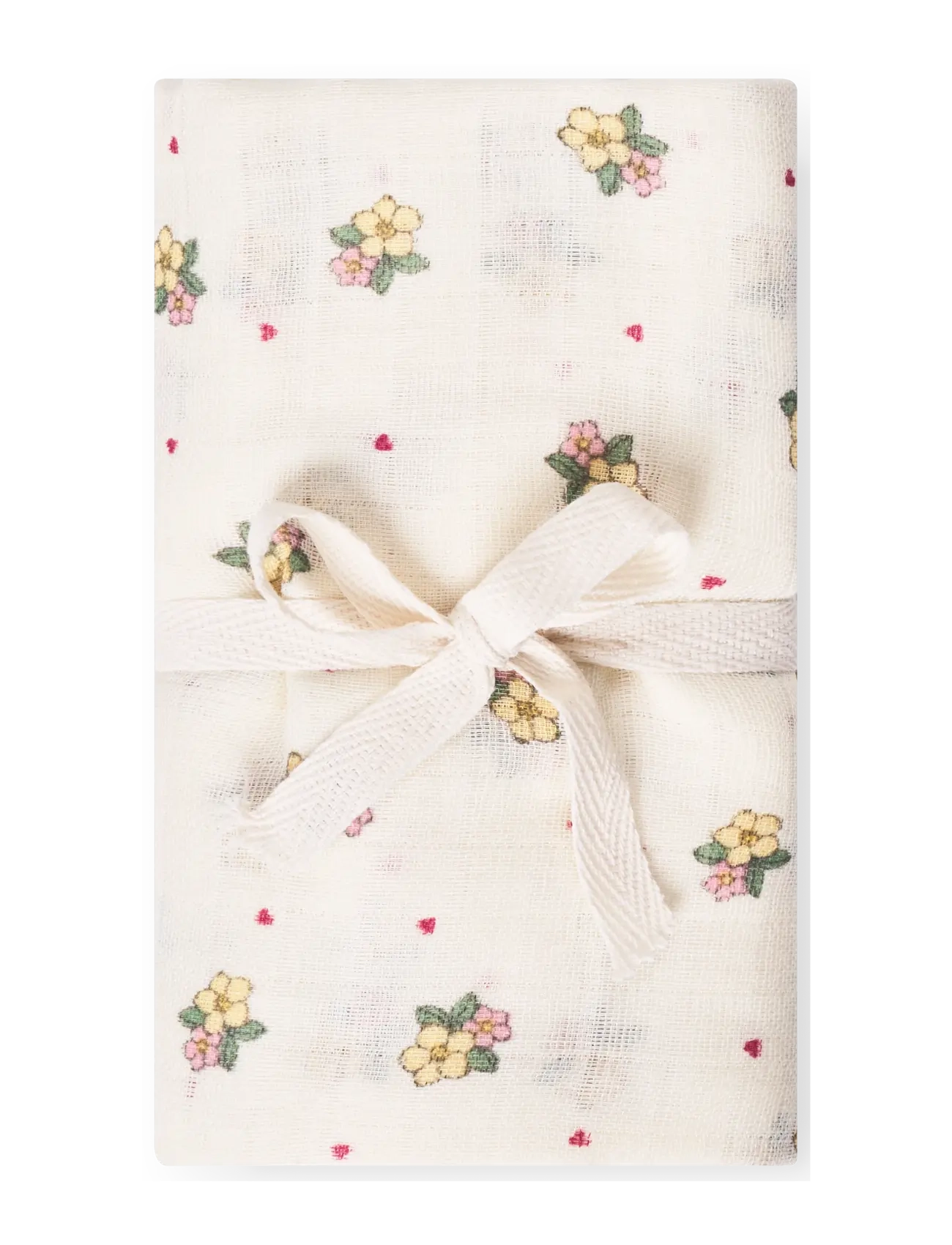 That's Mine Jana muslin swaddle - 4 for 3 - SWEETHEART PETALS / cream