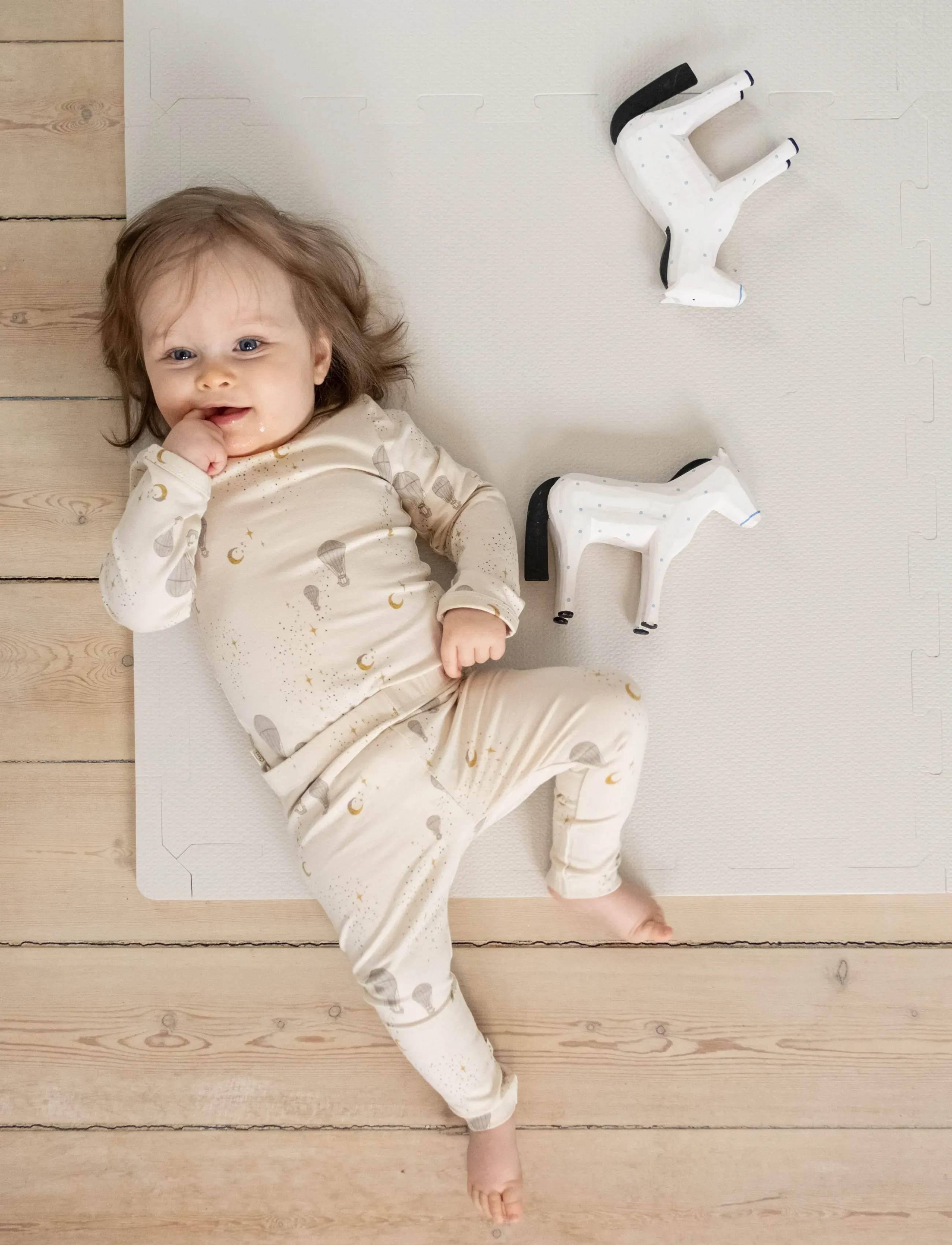 That's Mine Ellis Bodystocking, Børn, Langærmet Bodystocking, Beige, Str: 86