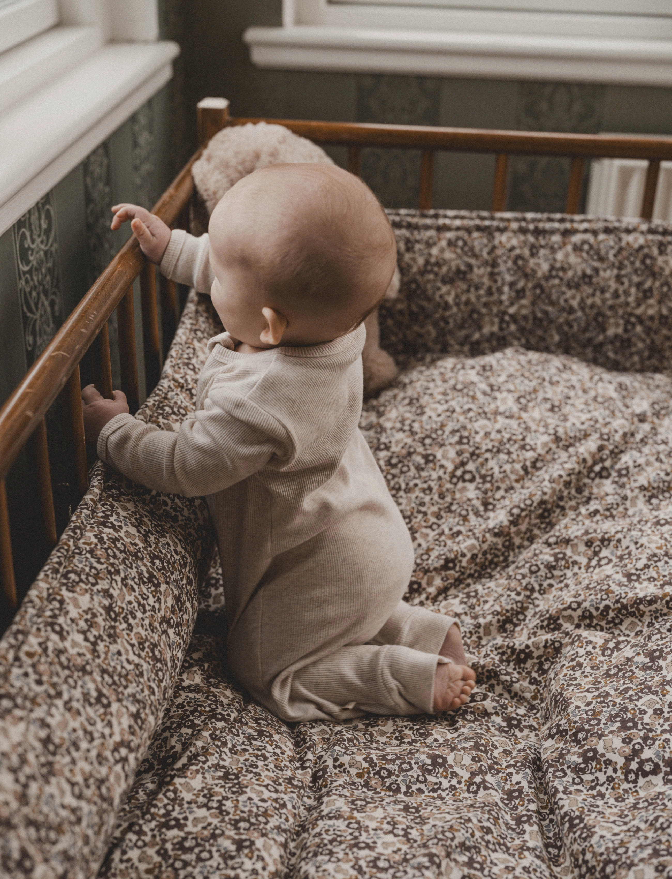 That's Mine - Louis bed pocket - rúmvasar - flora bunnies rose taupe - 4