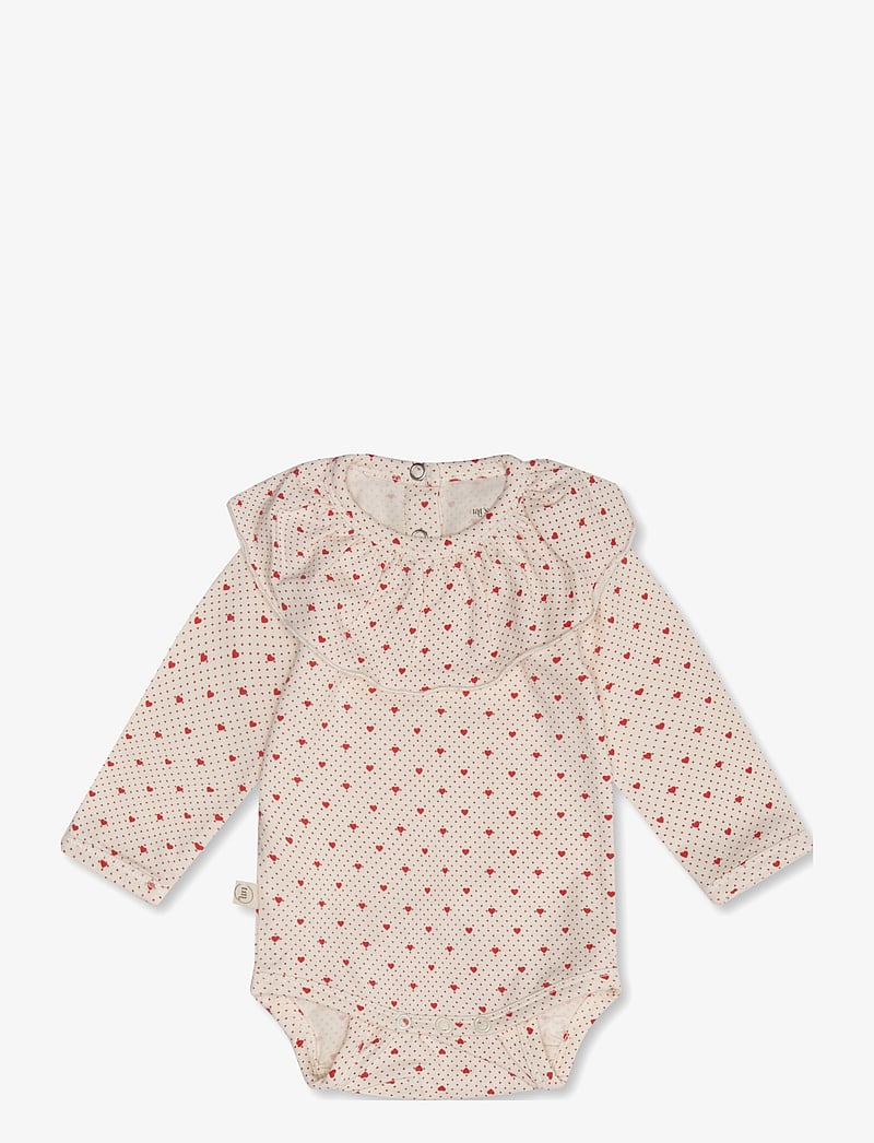 That's Mine - Ella bodystocking - rompers met lange mouwen - lots of love red - 0