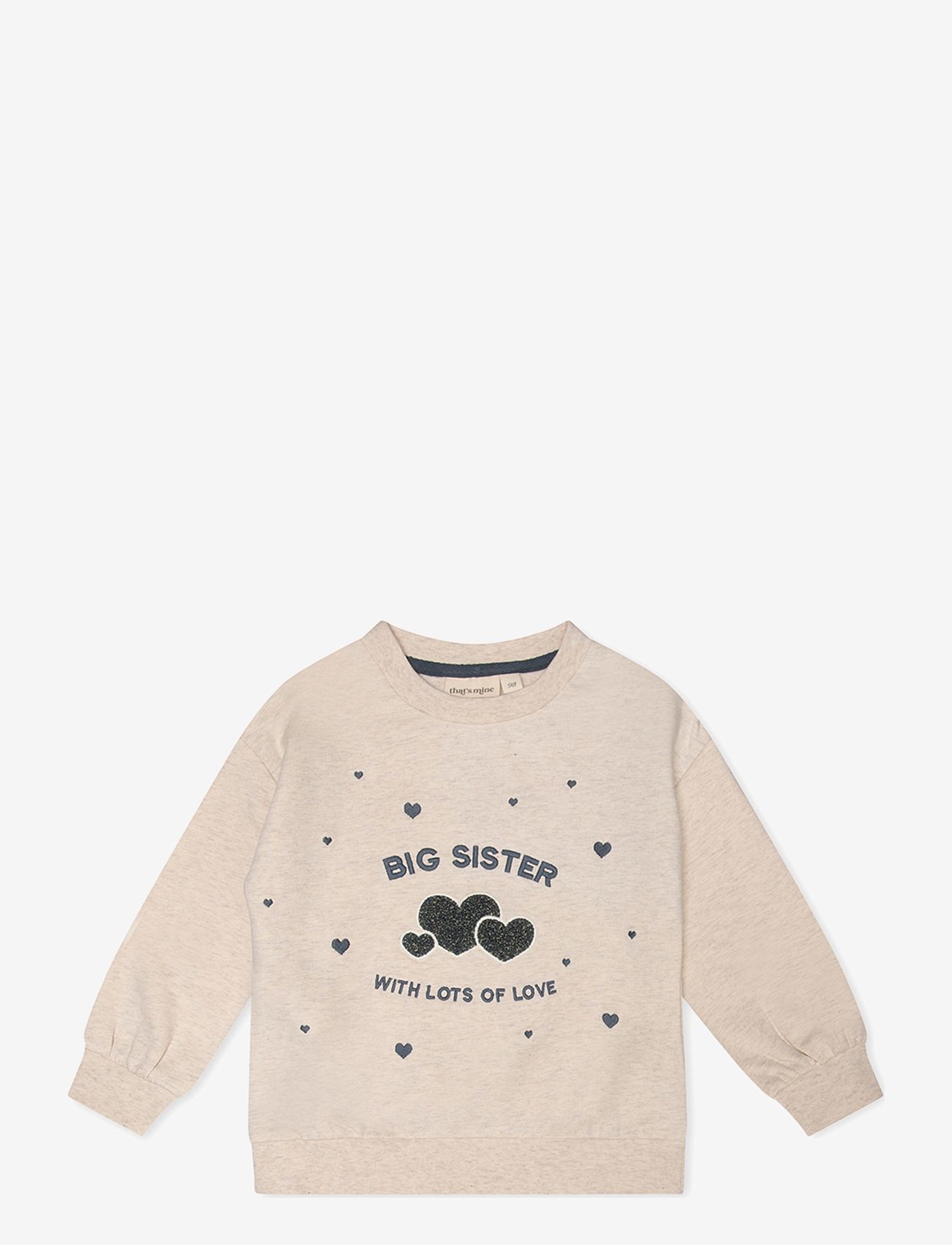 That's Mine - Finley big sister sweatshirt - sweatshirts - light creme melange - 0