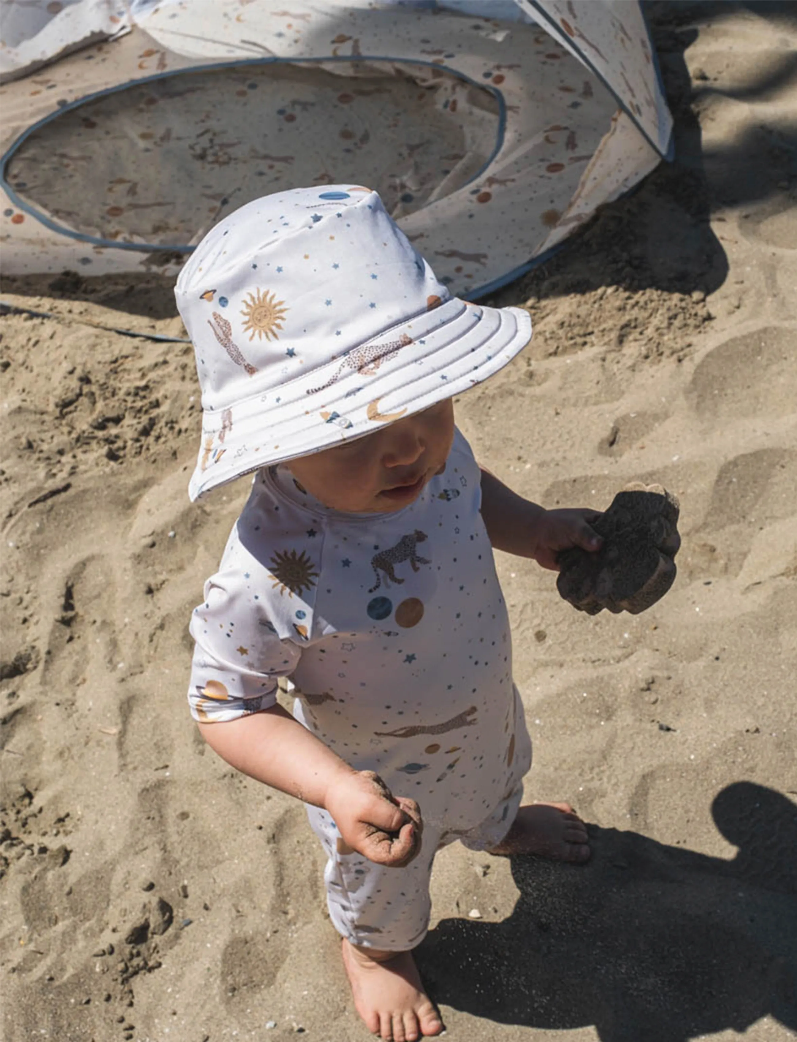 That's Mine Sirius Swim Onesie, 116, Cream, Uv-Tøj > Uv-Dragter, Børn