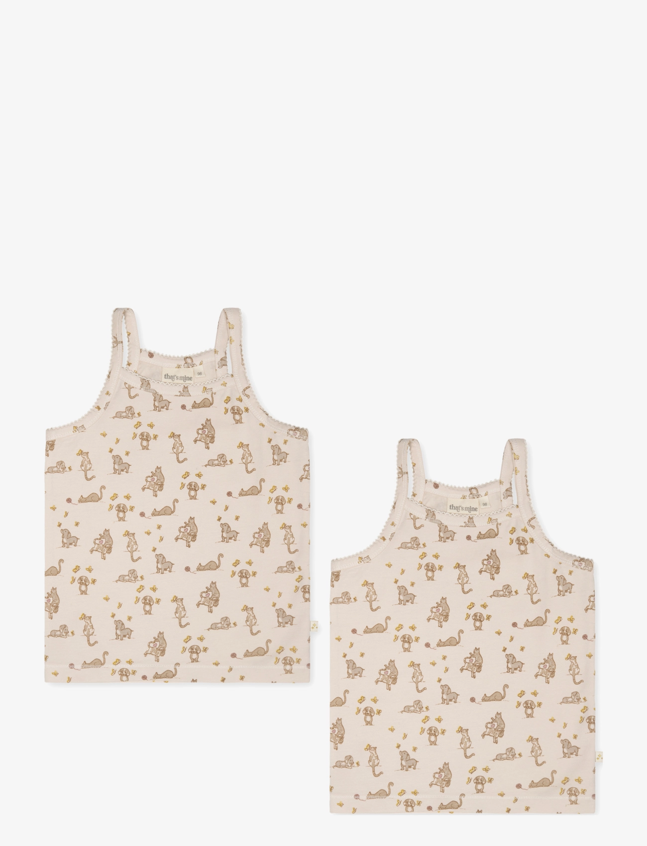 THAT'S MINE Esta Strap Oberteil 2-Pack Beige - 110 - Kinder