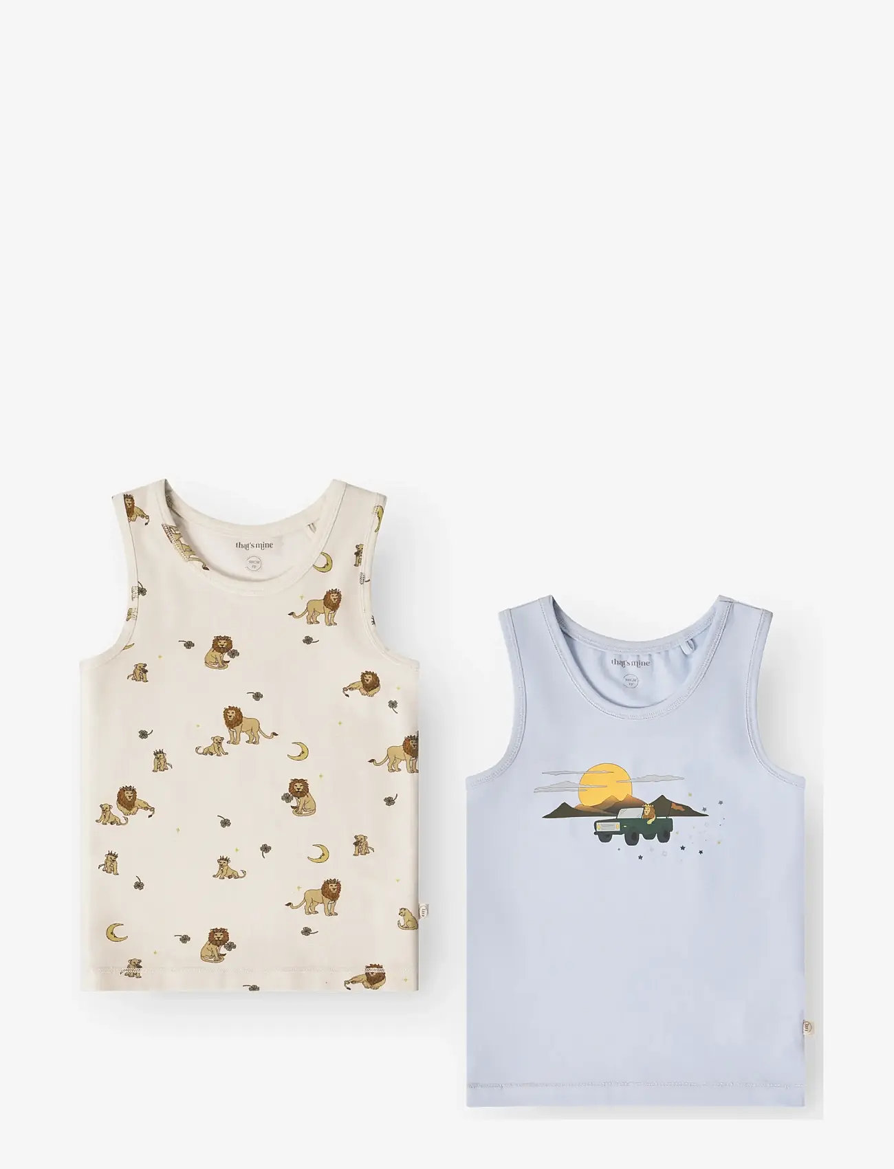 That's Mine - Emil tanktop 2-pack - Ærmeløs undertrøje - lion - 0